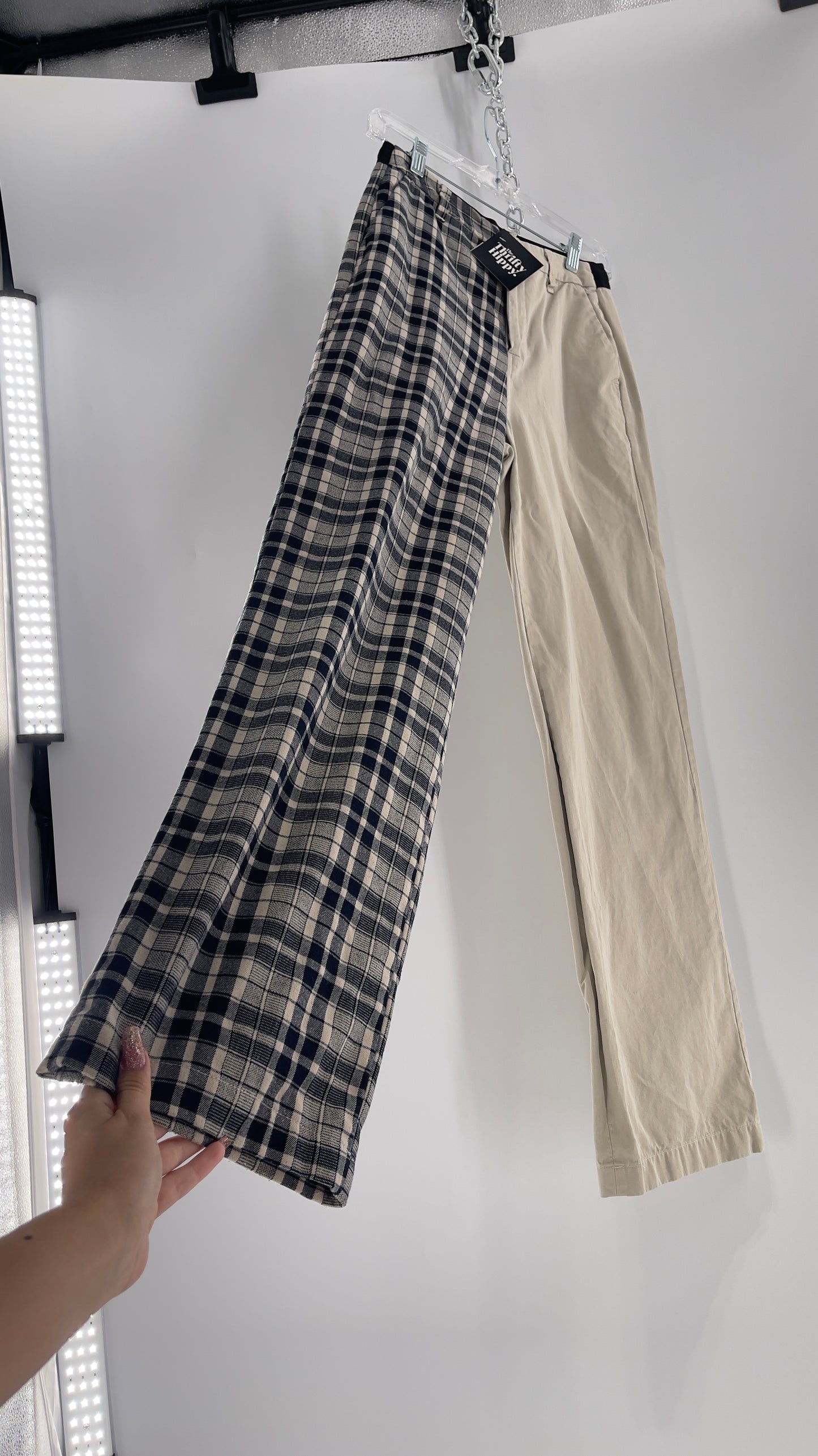 Blue Revival Coffee Break Plaid Khaki Combo Reworked Trouser (25)