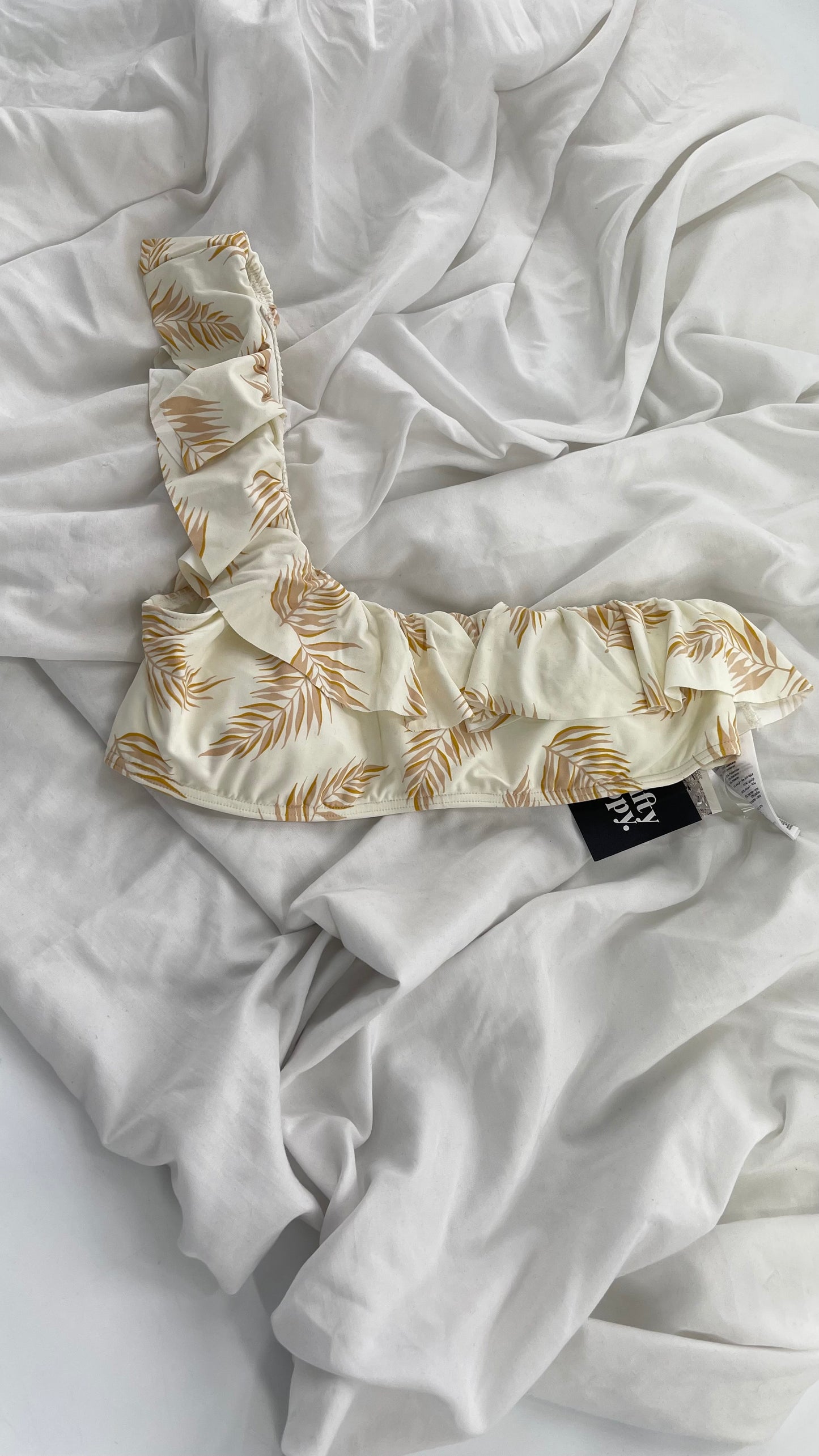 Urban Outfitters Palm Leaves Ruffled One Shoulder with Tags Attached (Large)