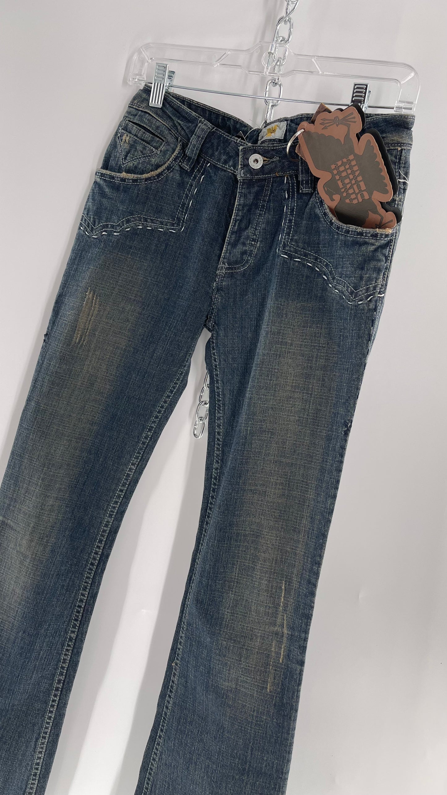 Antik Denim Embroidered Pocket Kick Flares with Western Bum Stitching (28)