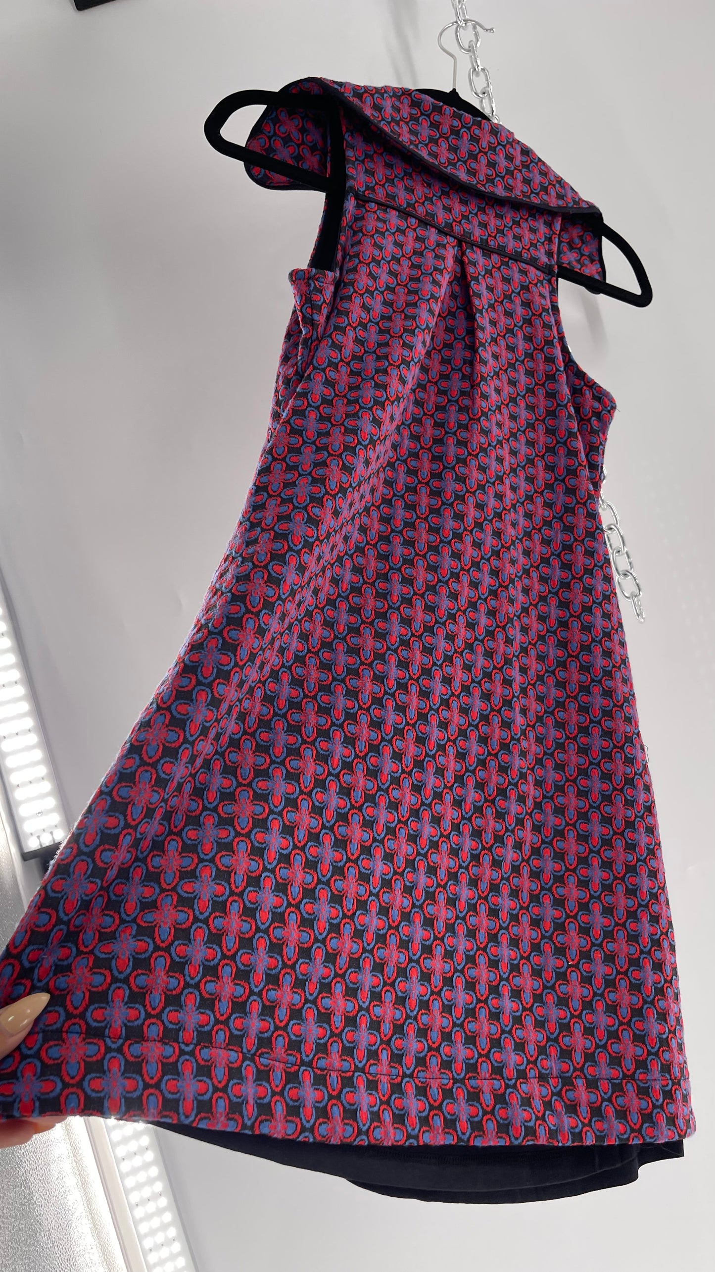 Maeve Anthropologie 1970s Retro Collared Tunic Mini Dress (XXS)