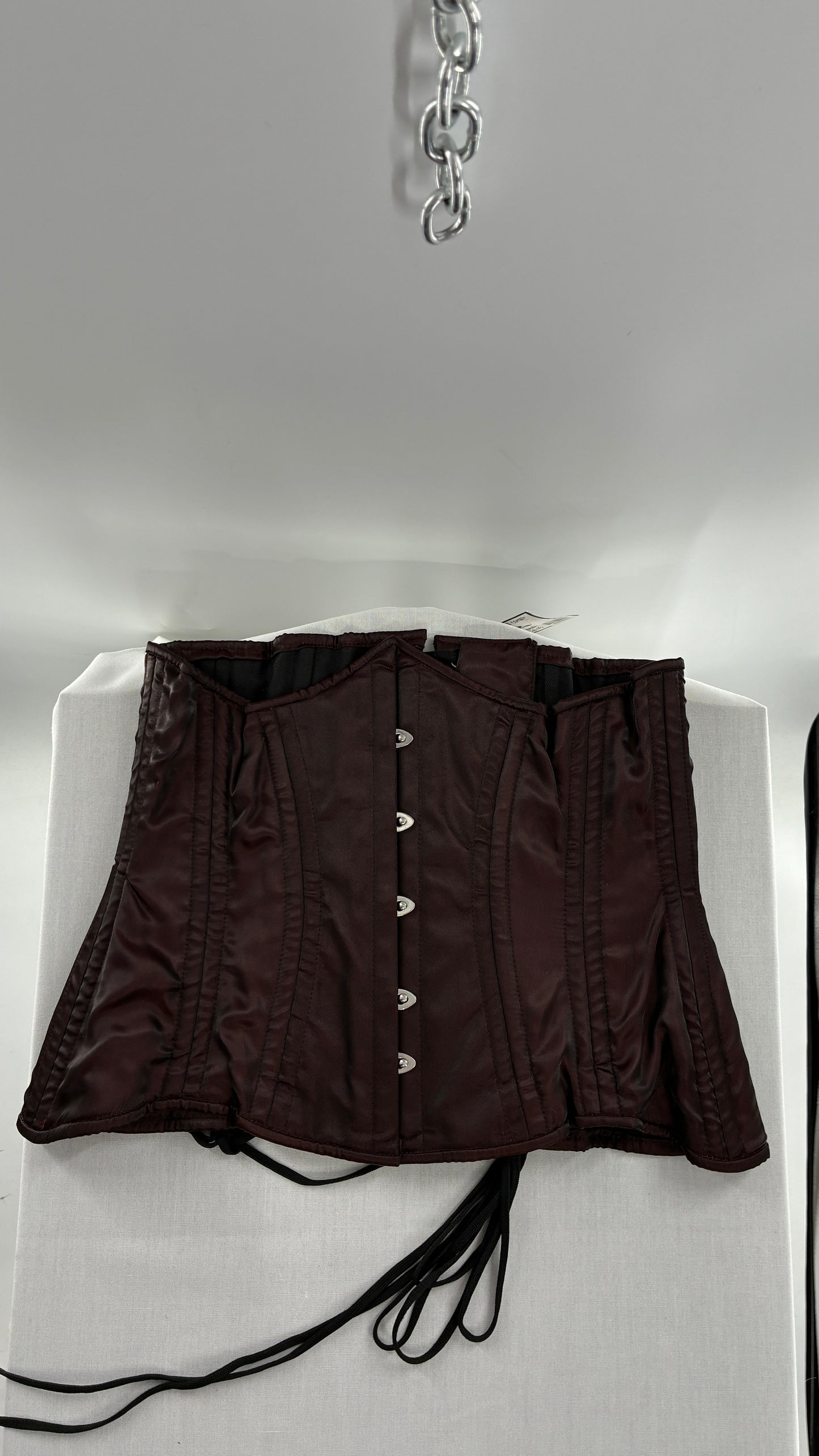 Vintage ORCHARD CORSETS Heavy Duty Burgundy Brown Corset (30”)