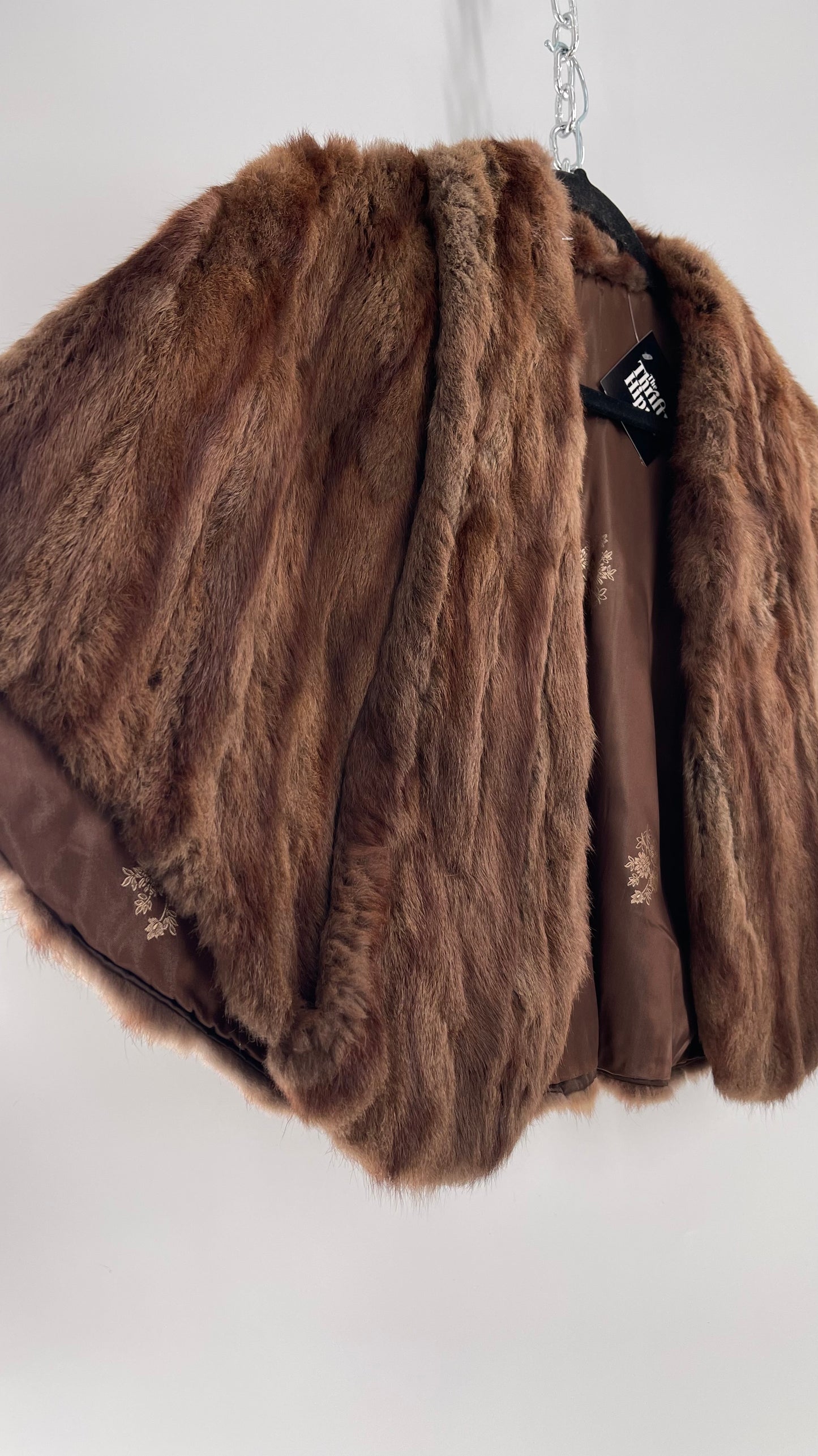 Vintage Brown Multi-toned Cape (One Size)