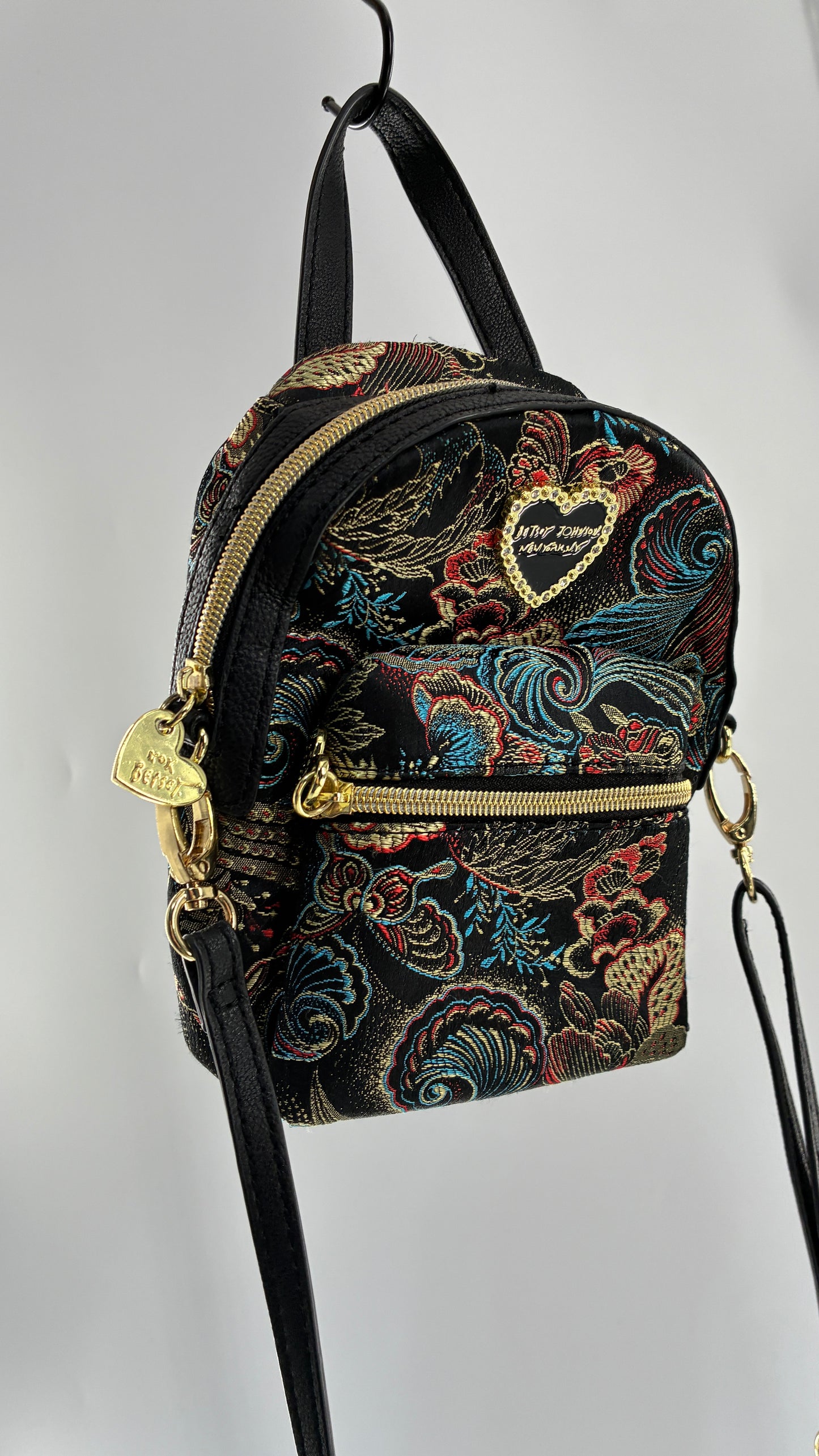 Vintage BETSY JOHNSON Mini Convertible Crossbody Backpack