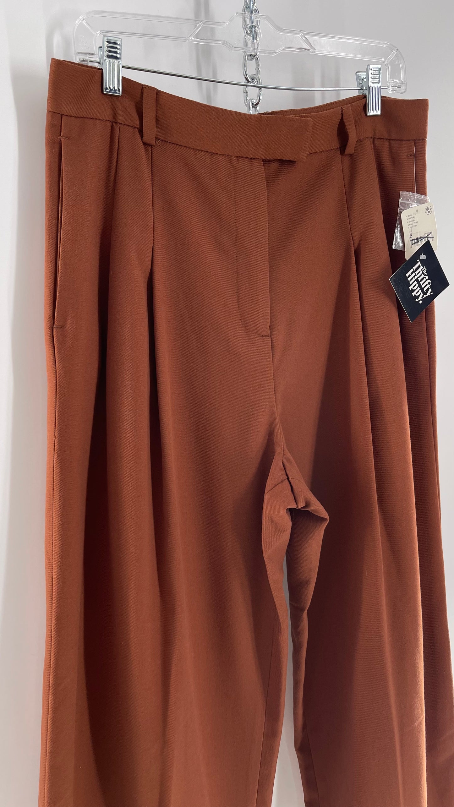 Free People Burnt Orange Wide Leg Trouser (8)
