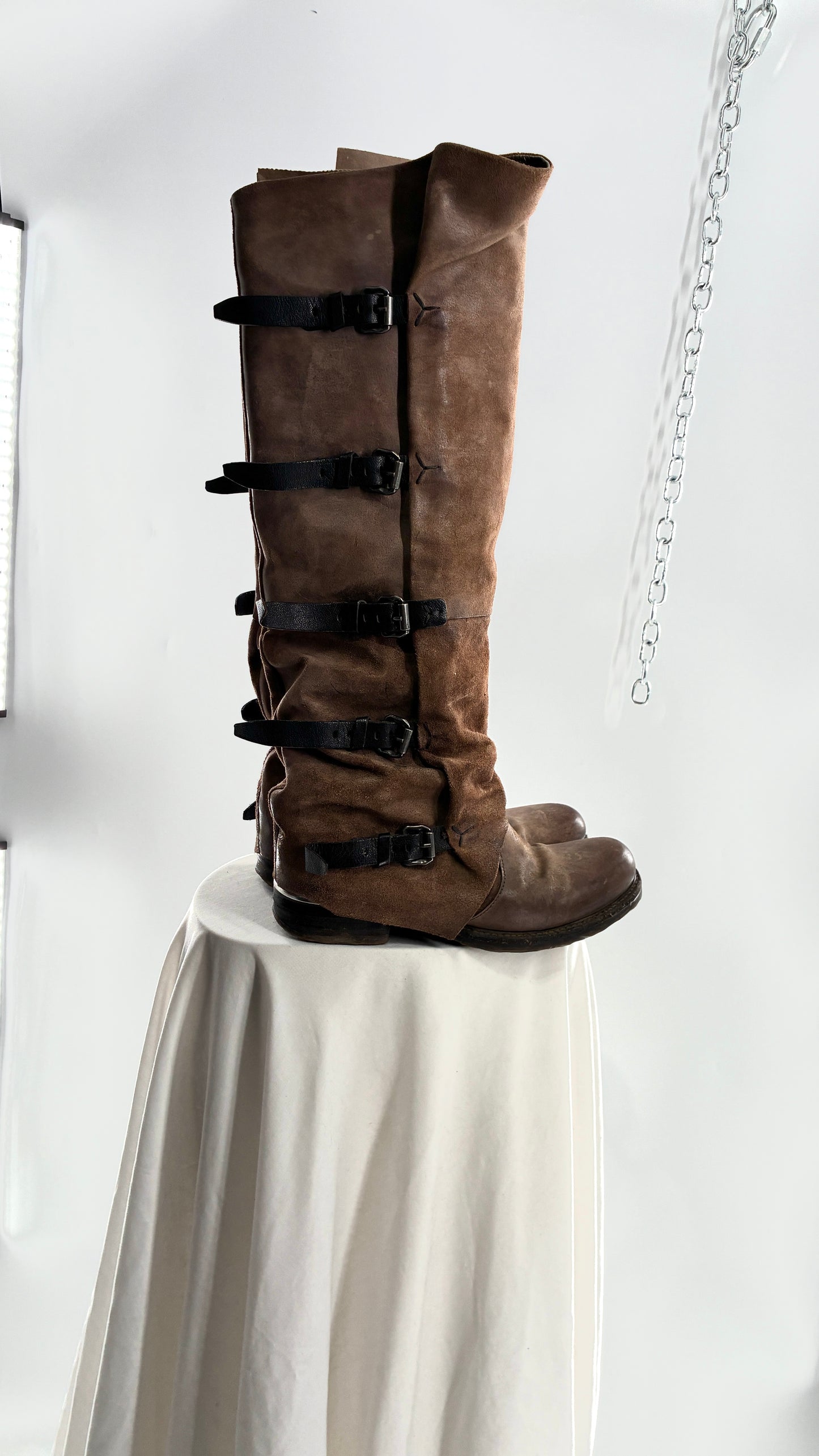 Tatum Over the Knee AS98 Distressed Worn Boots (41)