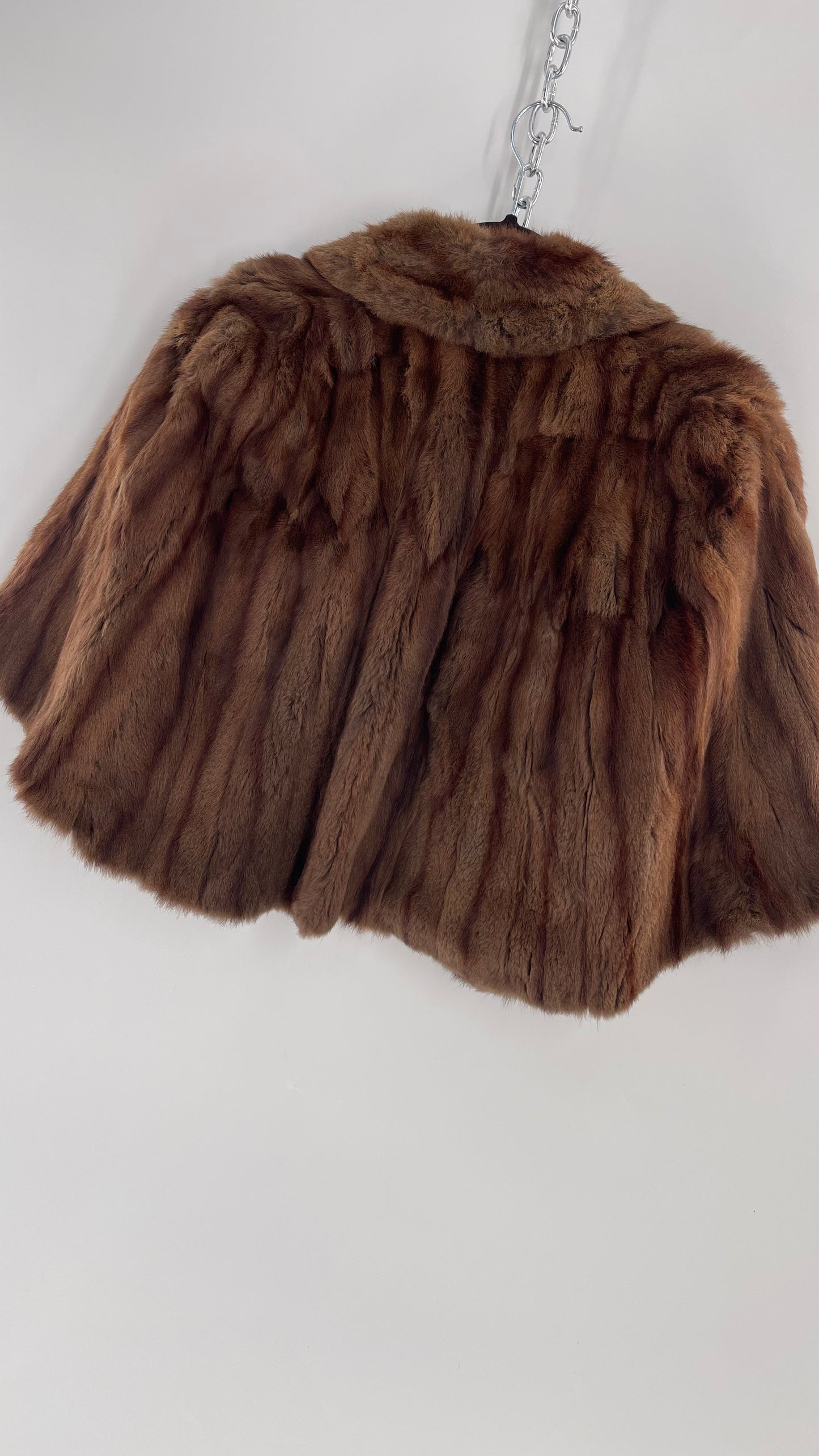 Vintage Brown Multi-toned Cape (One Size)