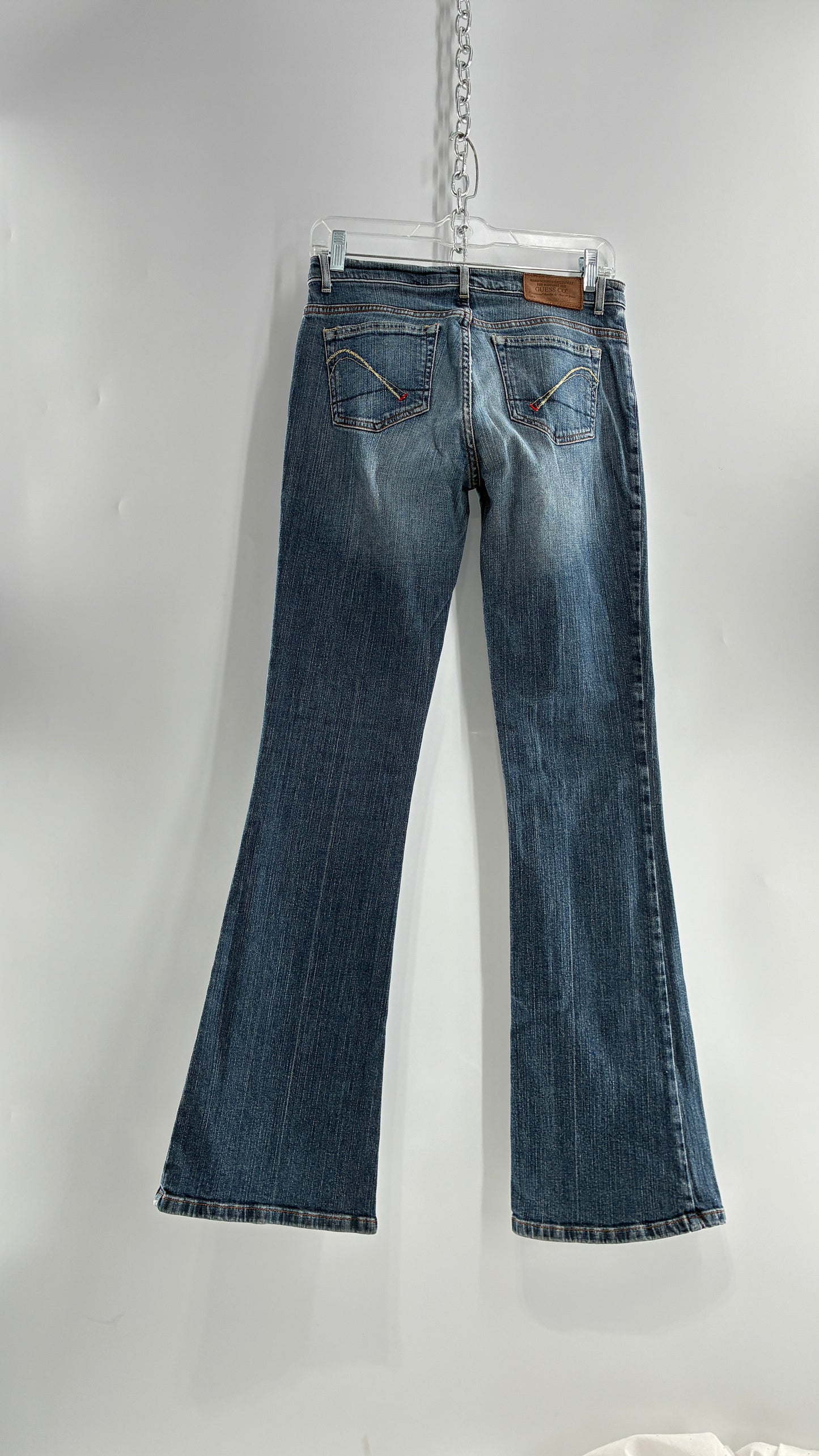 Vintage GUESS Light Wash Kick Flare Jeans (28)