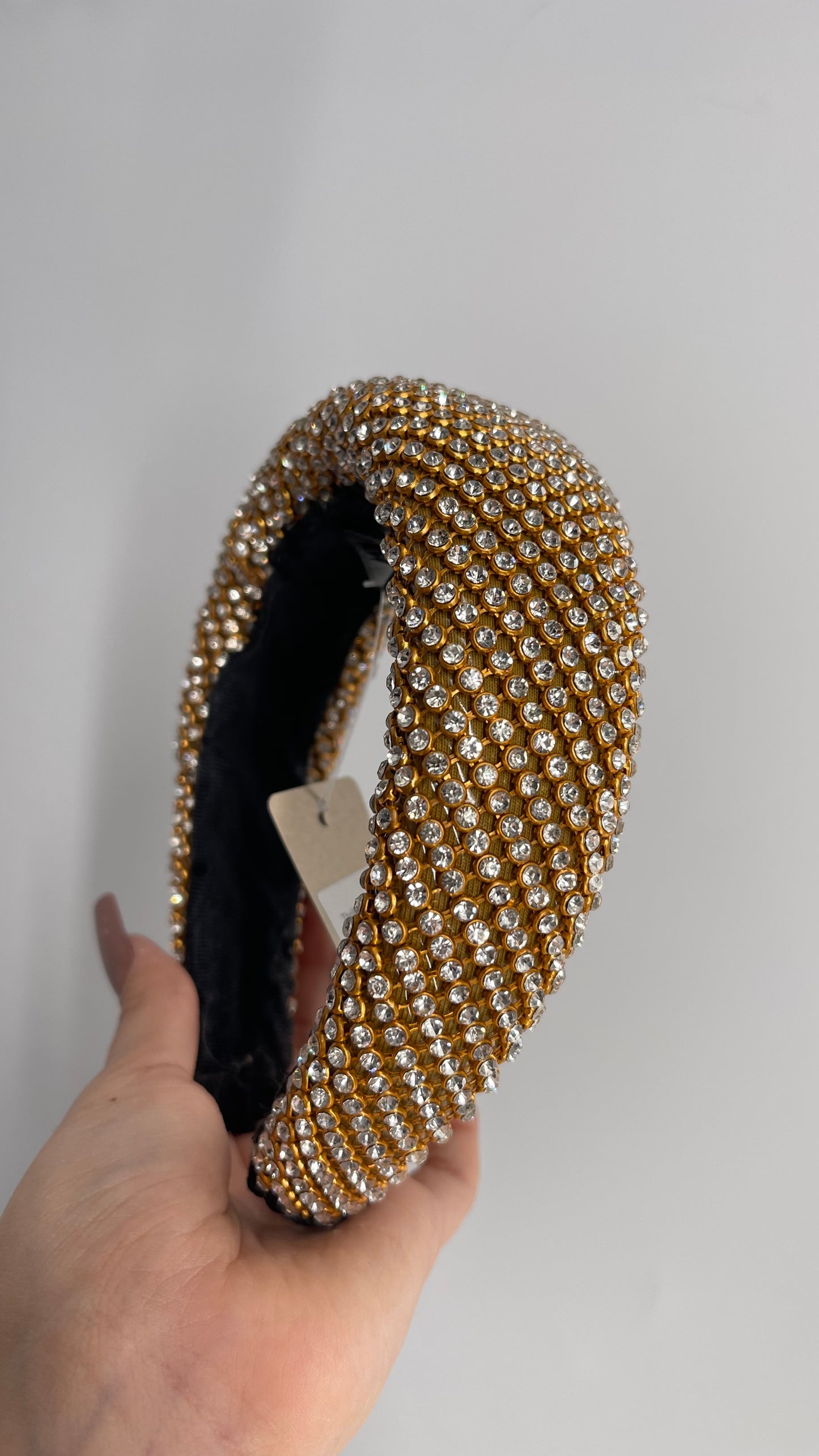 ZARA Thick Gold Rhinestone Headband