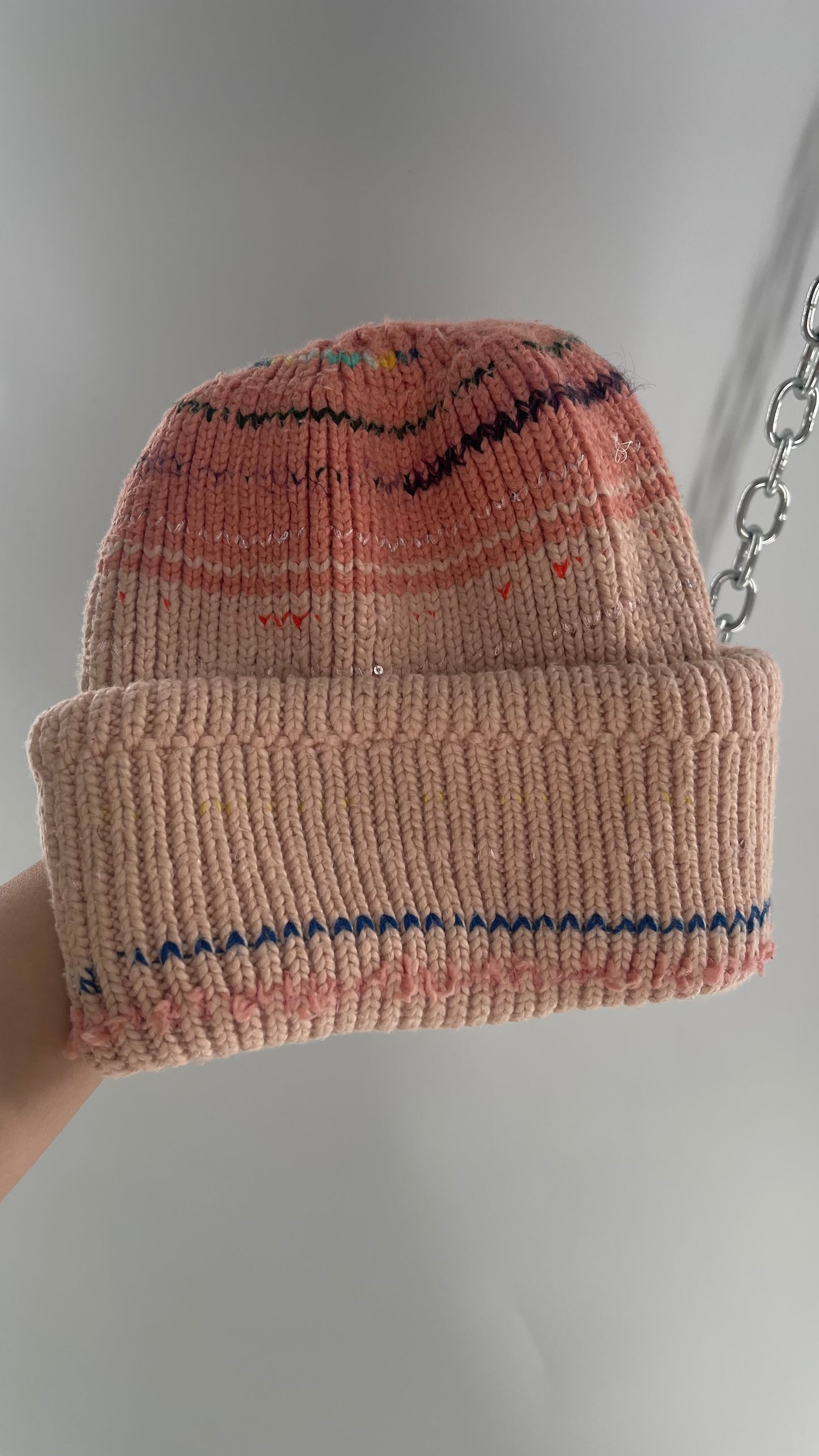 Free People Super Thick Knit Pastel Confetti Beanie