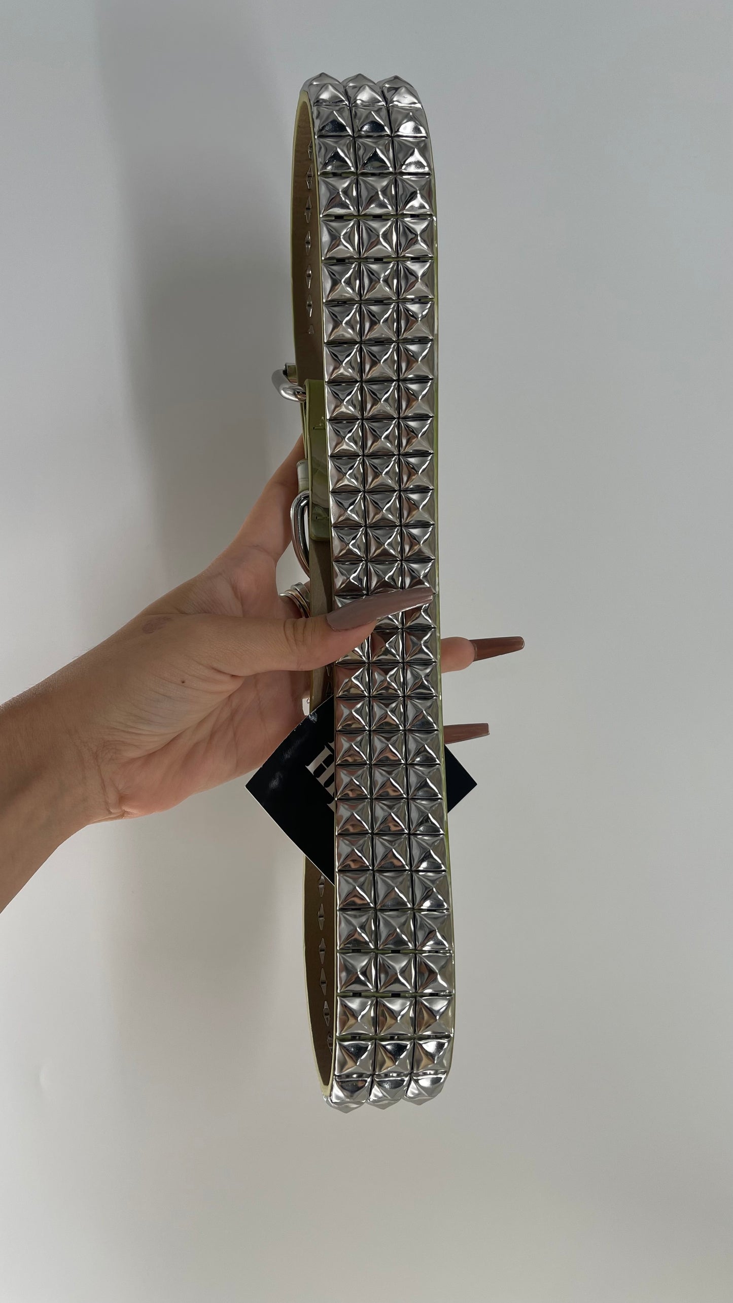 Urban Outfitters Green Marble Studded Belt (Medium)