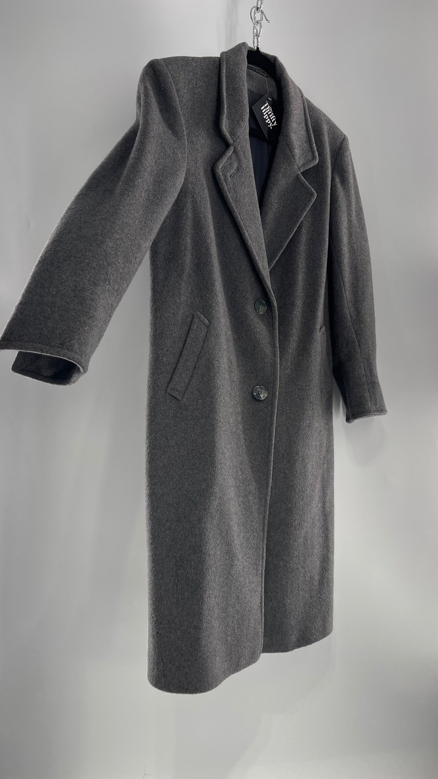 Vintage Grey Coat 35% Cashmere/ 50% Wool (C) (5/6)