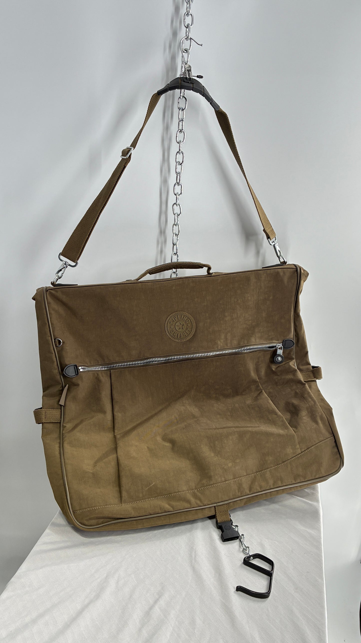 Vintage KIPLING Folding Travel Clothing Organizer Garment Bag