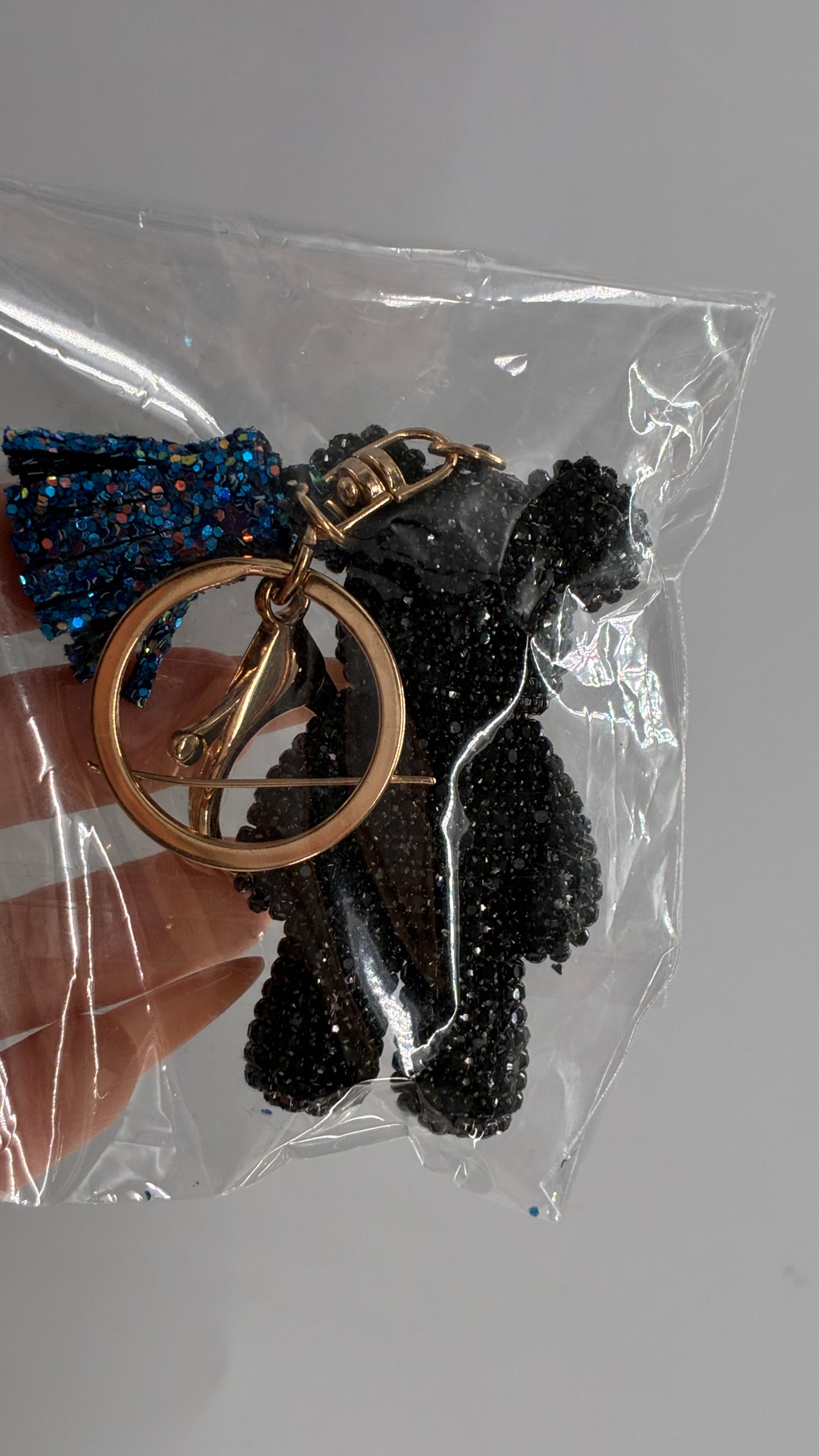 Bedazzled Bear Keychain