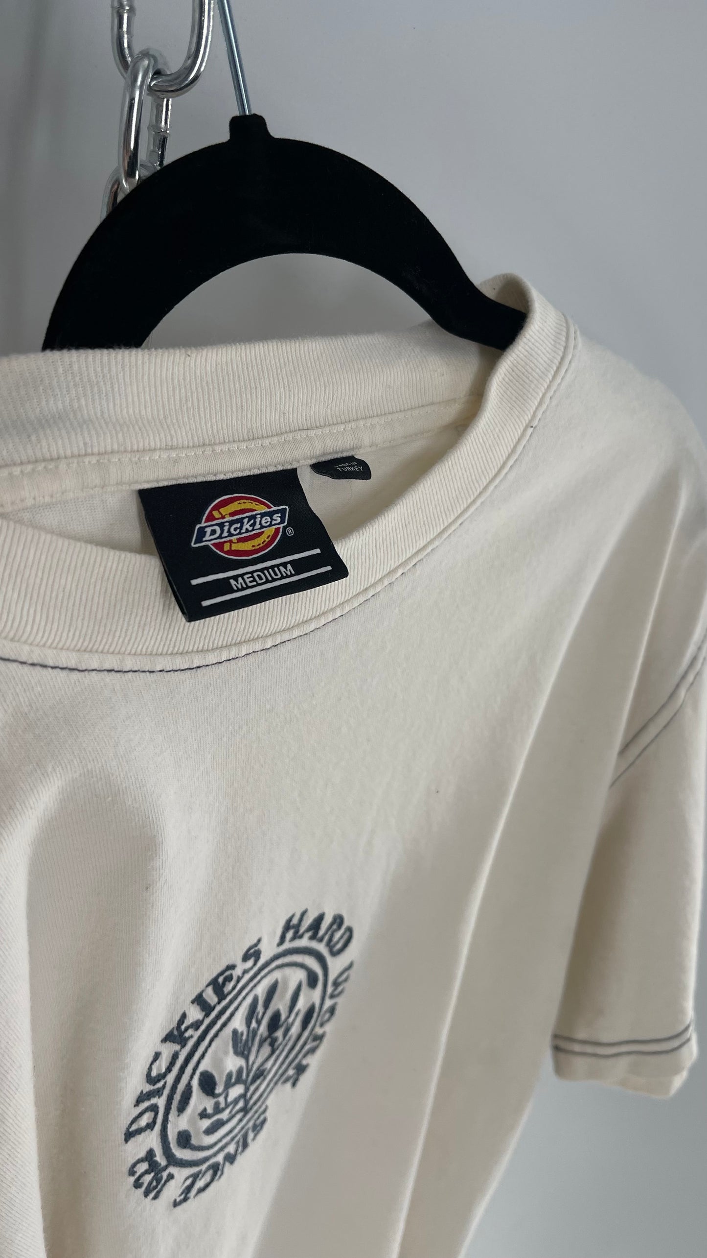 Vintage Dickies Hard Work Since 1922 Embroidered T Shirt (Medium)