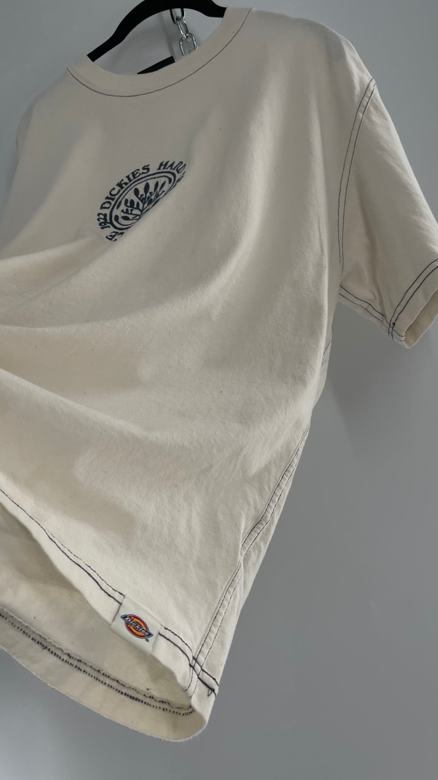 Vintage Dickies Hard Work Since 1922 Embroidered T Shirt (Medium)