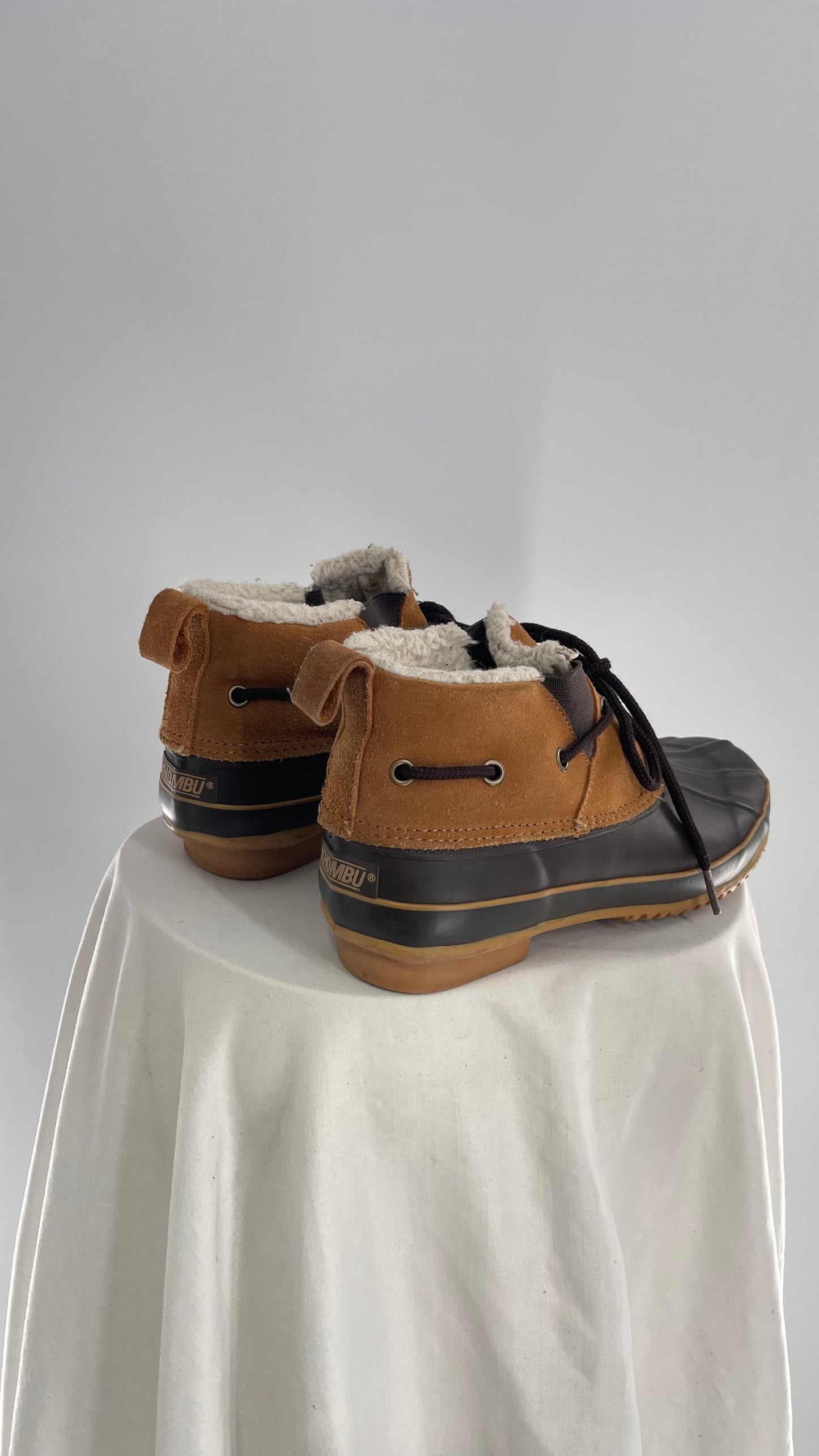 Vintage Khombu Suede Leather Short Snow Duck Boot (7)