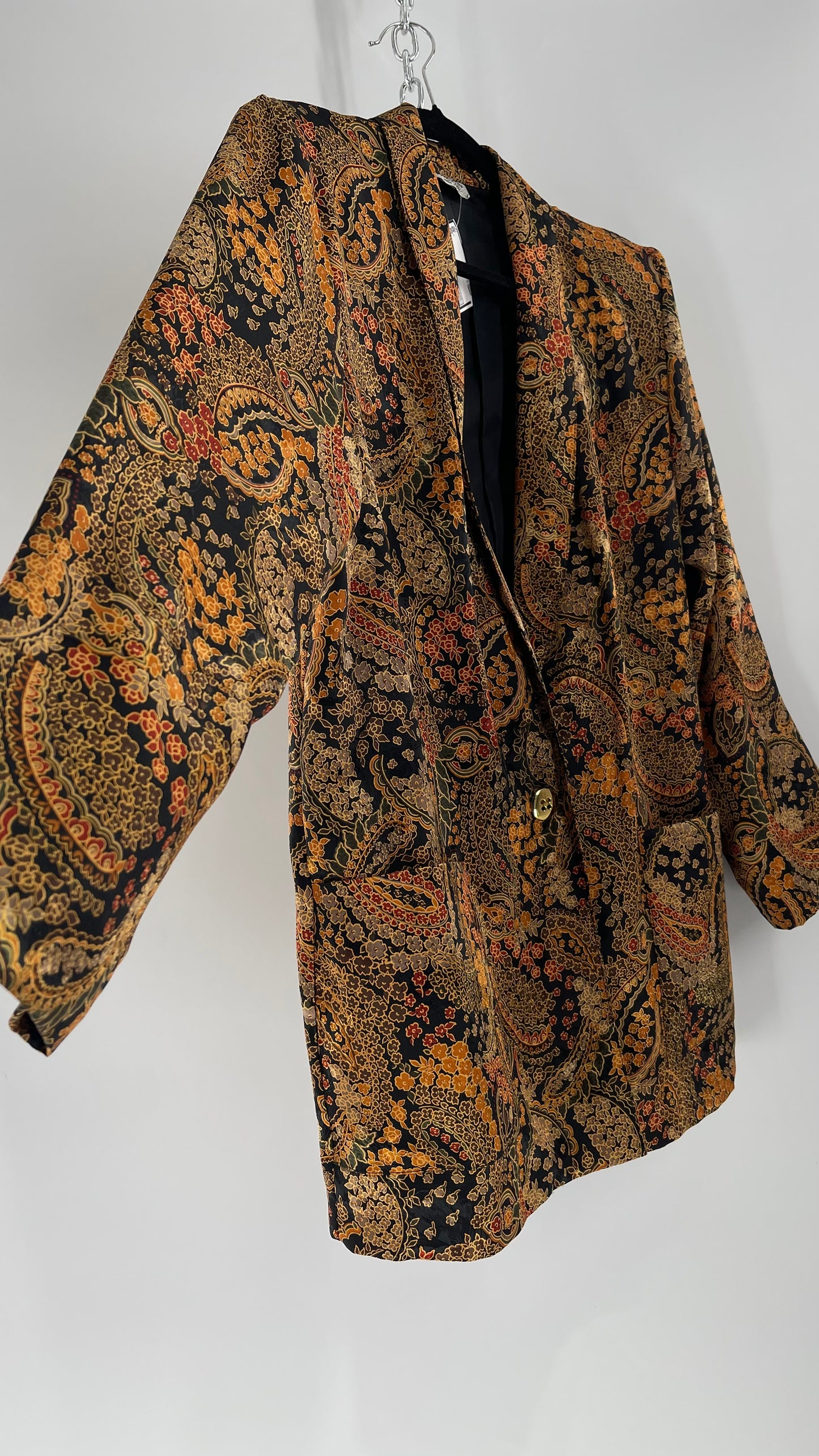 Vintage Kensington 100% Silk Blazer (Medium)