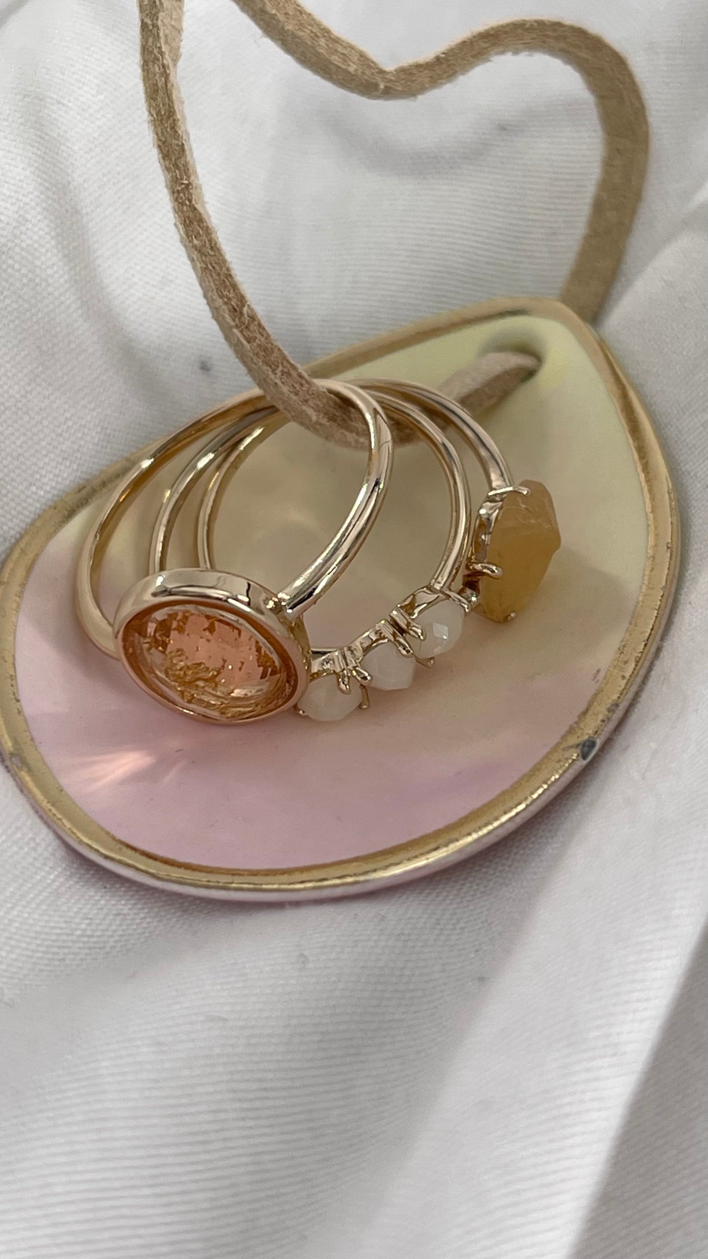 Free People Shell Trio Ring Set with Tags Attached