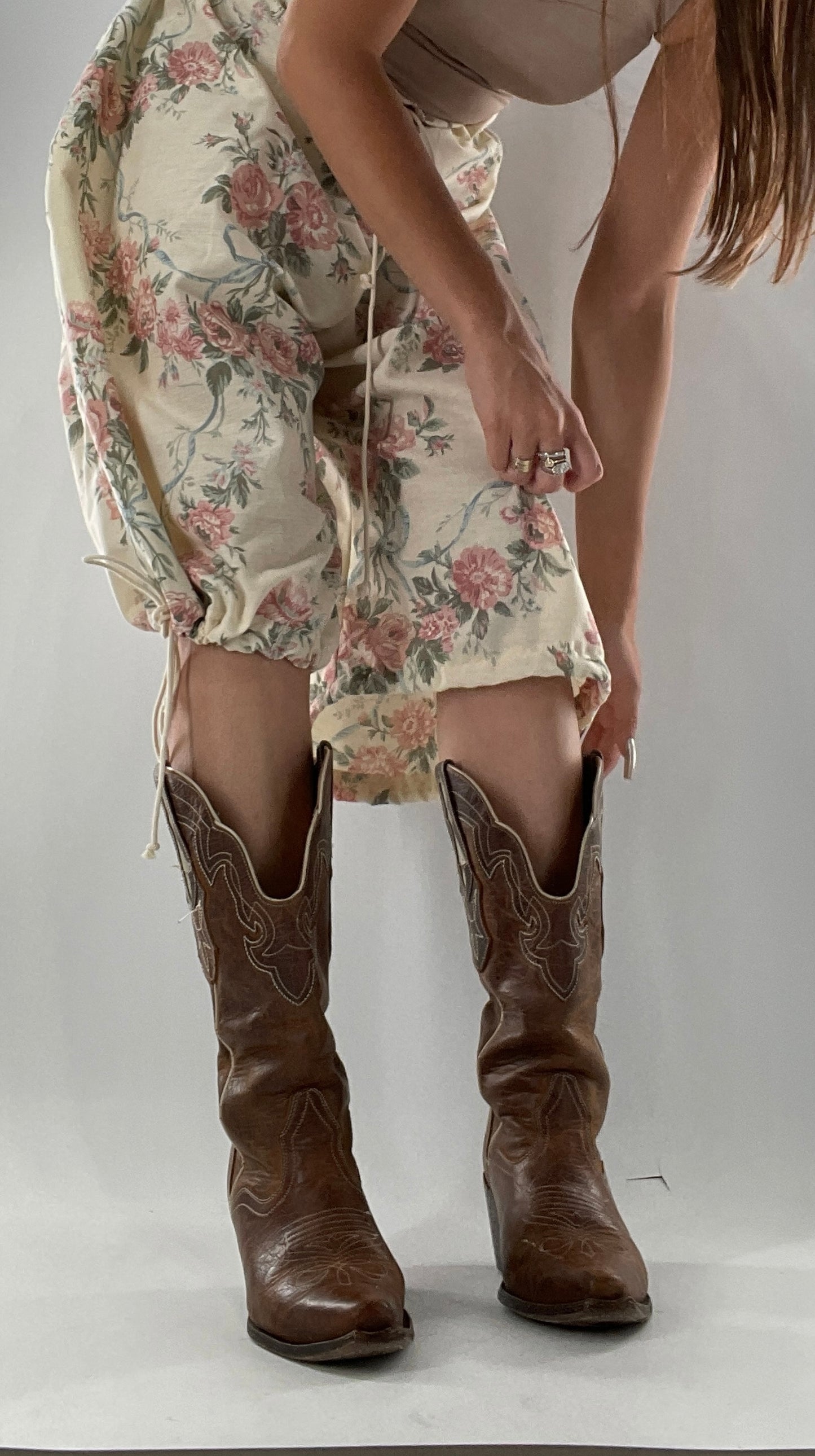 Custom Vintage Cottage Short/Capri Oversized or Cinched (One Size)