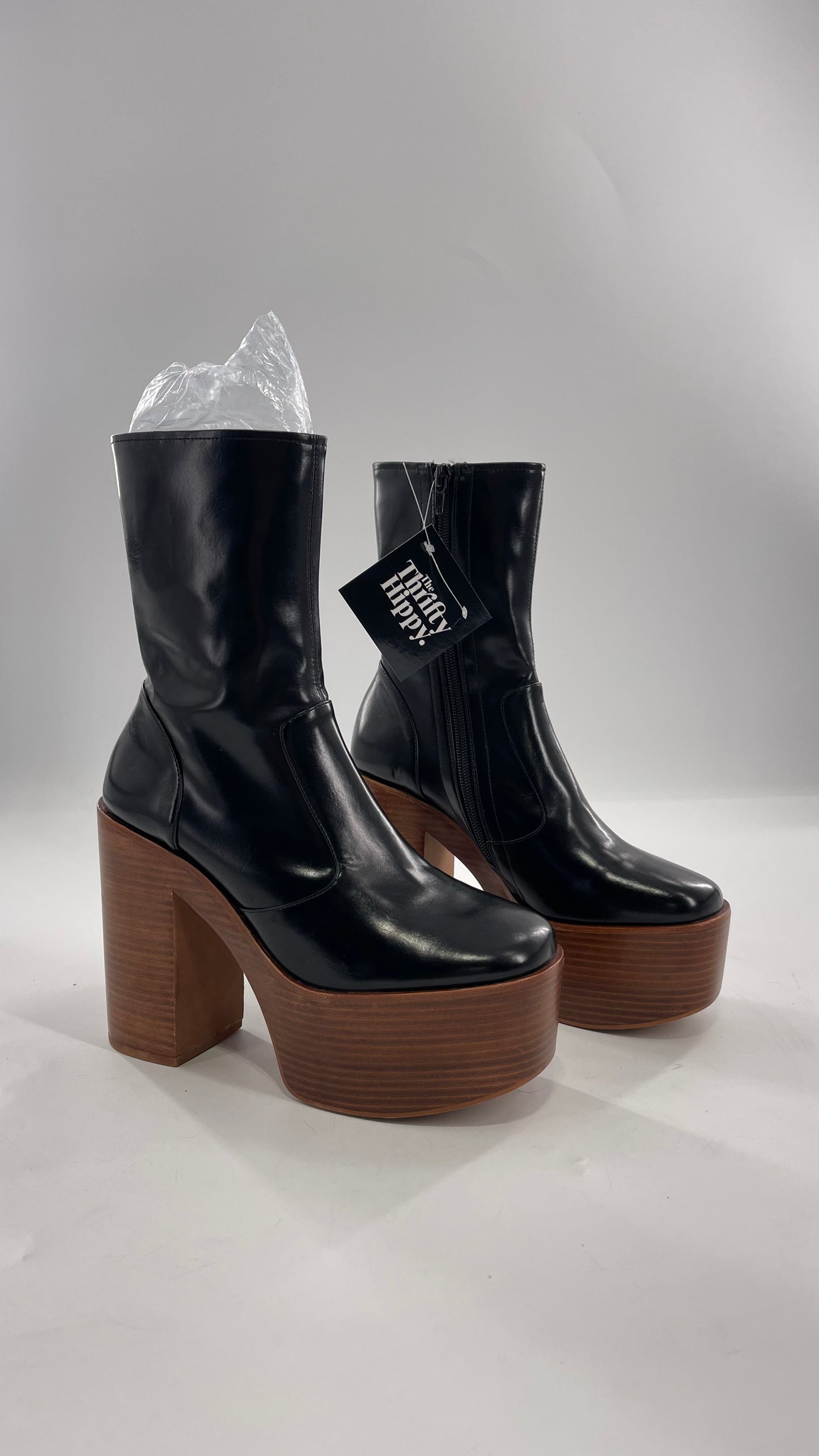 Jeffrey Campbell Mexique Black Boot with Platform And Chunky Wooden Heel (8)