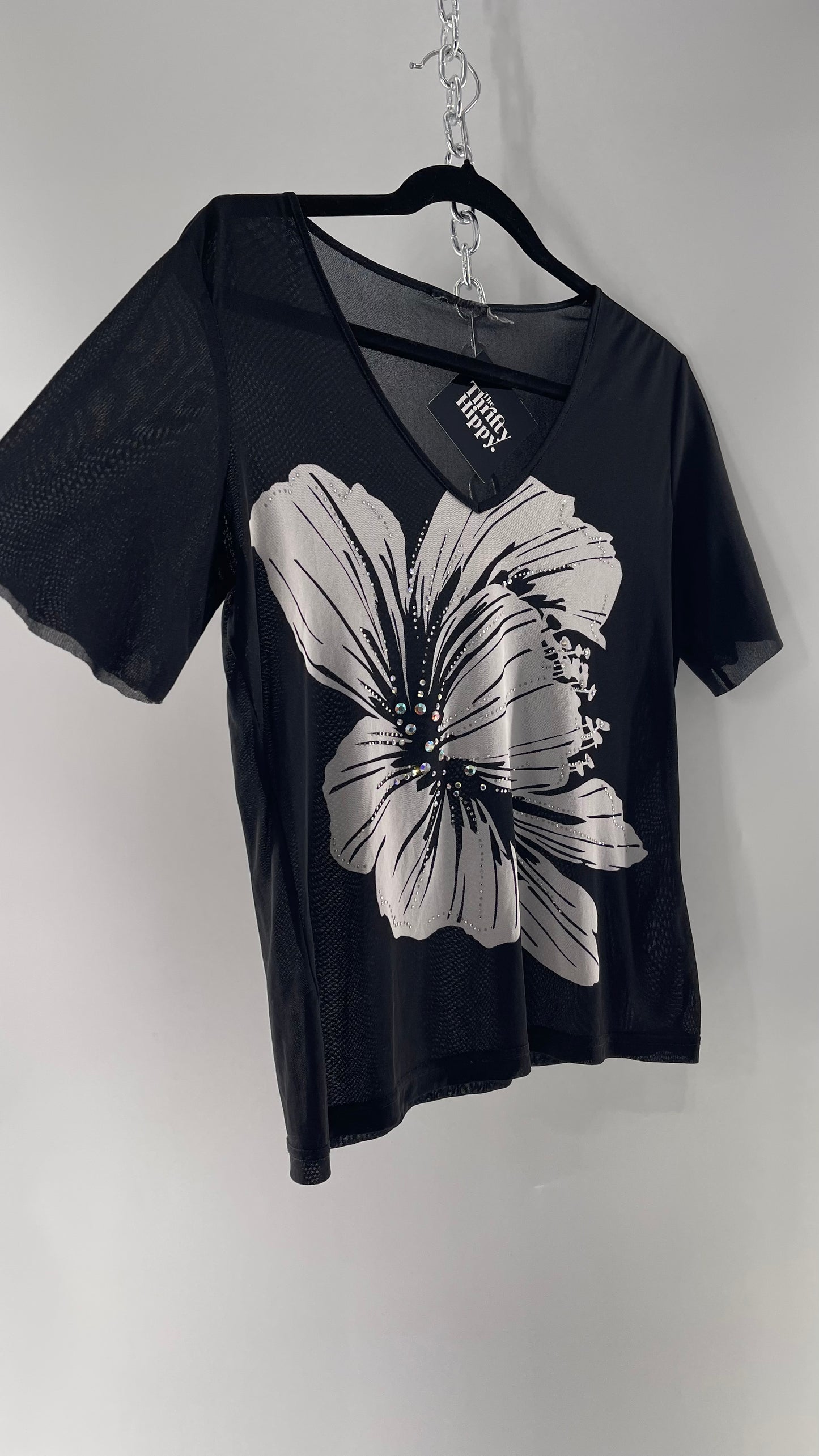 Vintage Bedazzled Mesh T (Medium)
