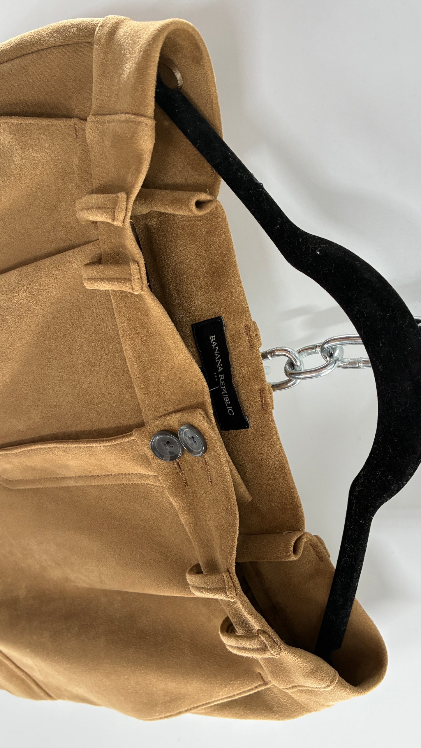 BANANA REPUBLIC Ultra Thick Baggy Vegan Suede Comfy Cargos (4)