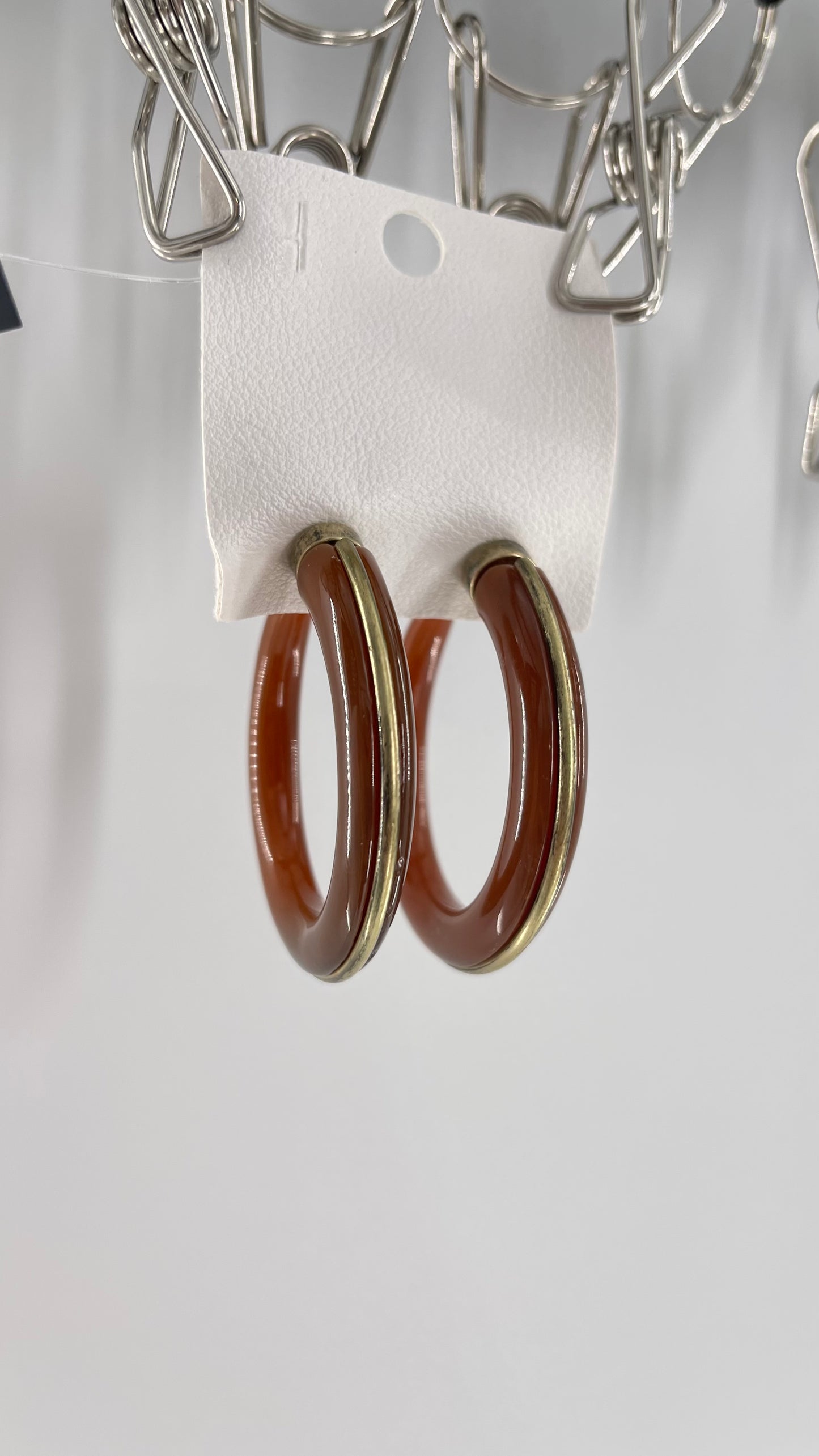 Free People Brown + Brass Hoop Earring