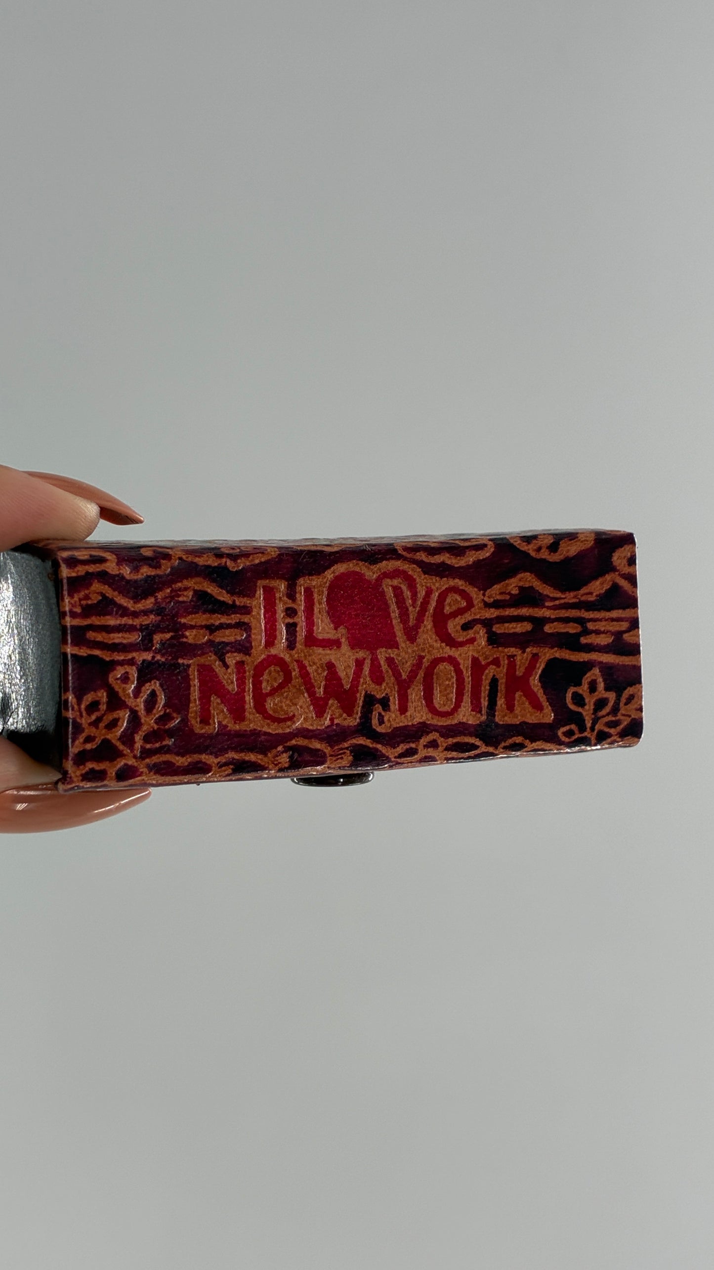 Vintage 1980s I ♥️ NEW YORK Leather Lipstick Case