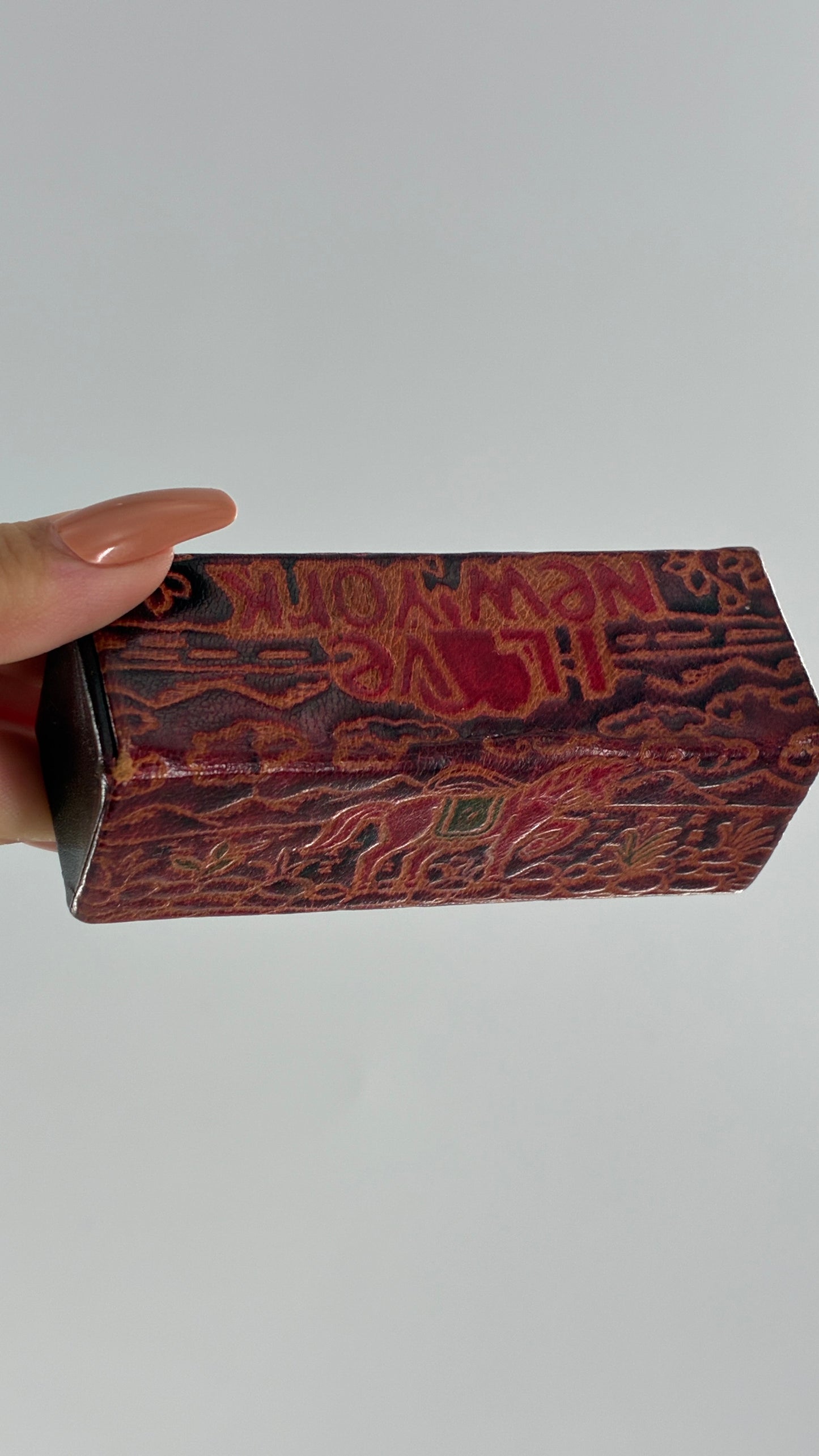 Vintage 1980s I ♥️ NEW YORK Leather Lipstick Case