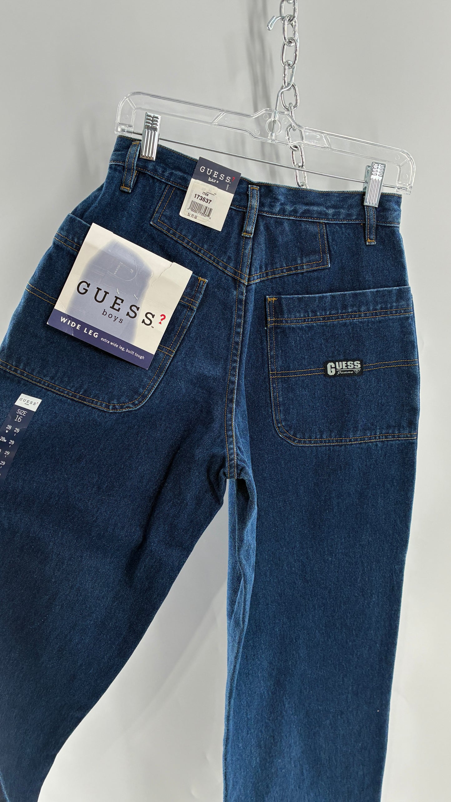 Rare Deadstock Vintage GUESS 1997 Baggy Wide Leg Cargo Jeans (28x29)