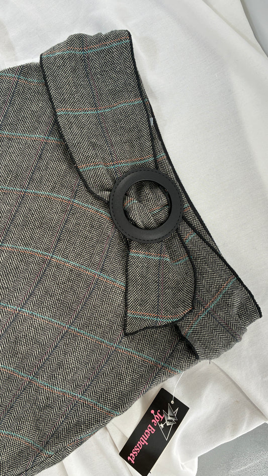 Deadstock Vintage JOE BENBASSET Plaid Skirt with Sash and Buckle (7)