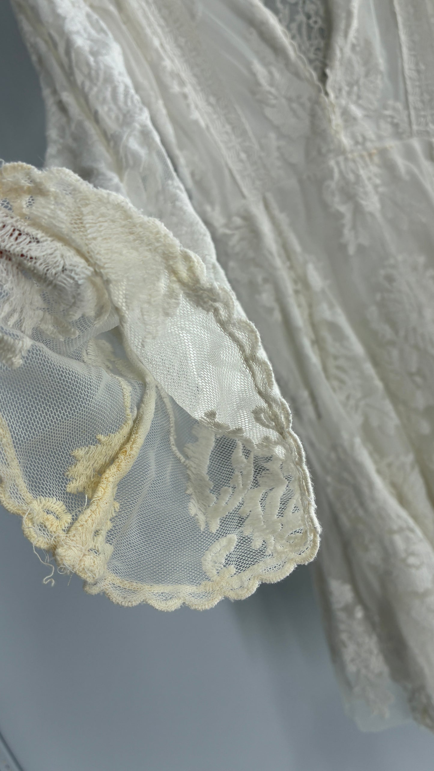 Free People White Lace All Over Embroidered Mini Dress with Sheer Back (4)
