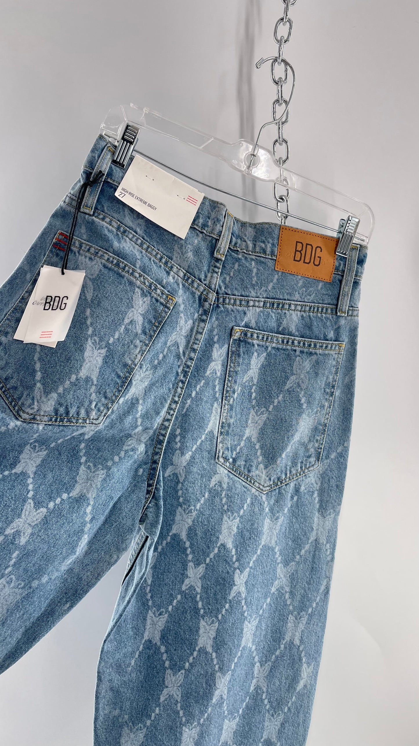 BDG Baggy Bleached Butterfly Jeans with Tags Attached (27)