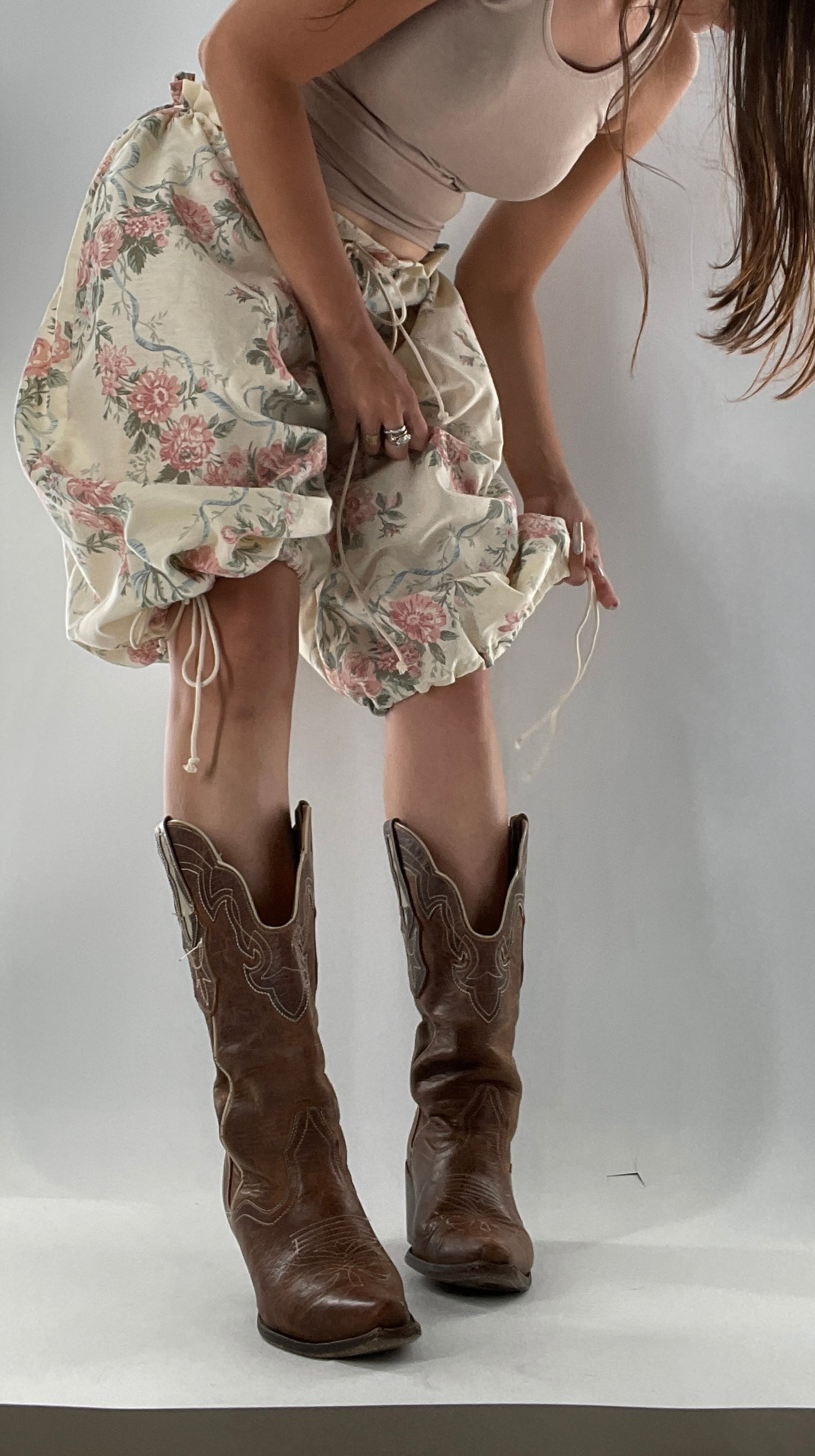 Custom Vintage Cottage Short/Capri Oversized or Cinched (One Size)