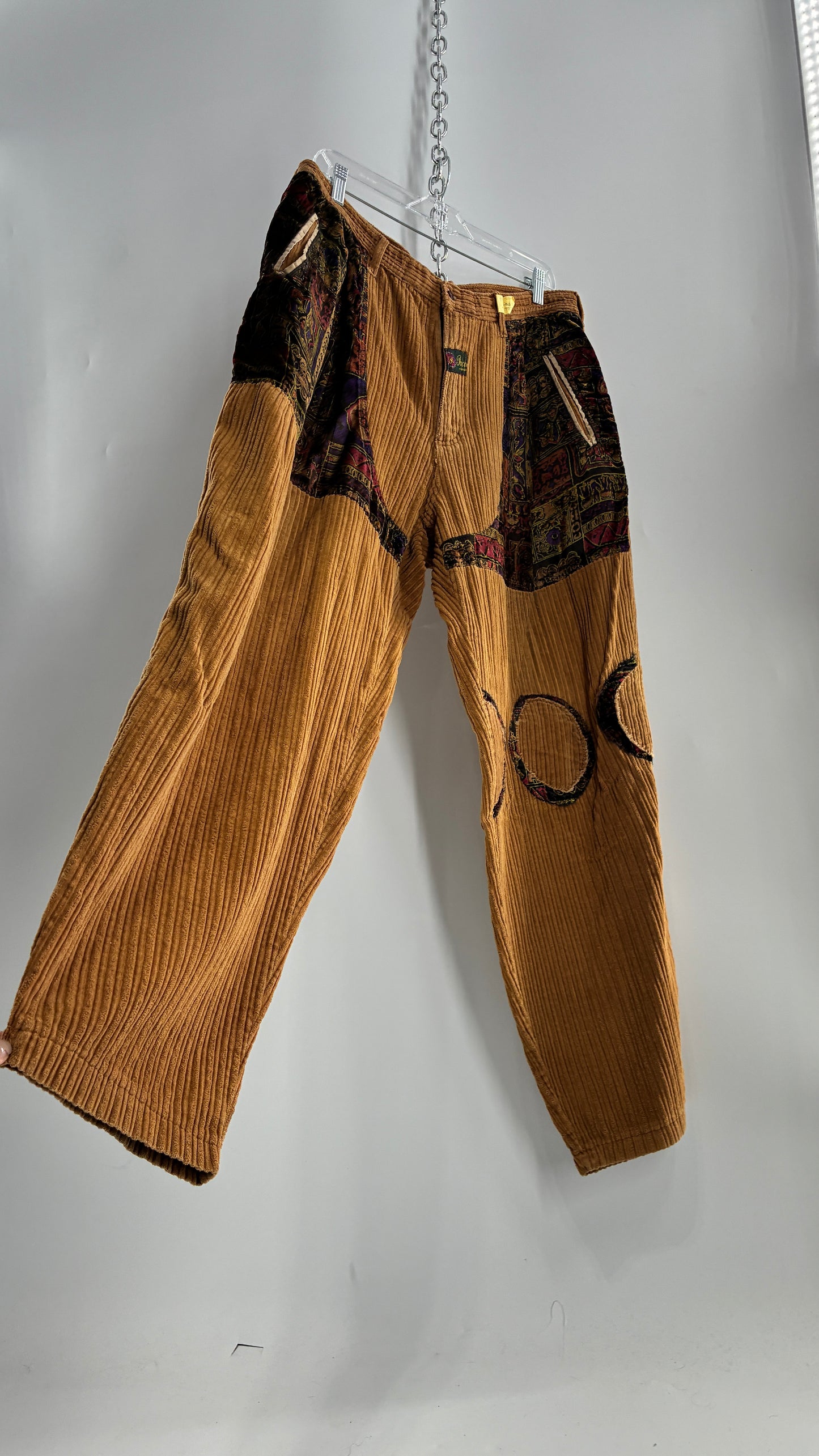 Vintage Men’s 1980s ROCOCO Le Parisien Corduroy Patchwork Pants (Medium)