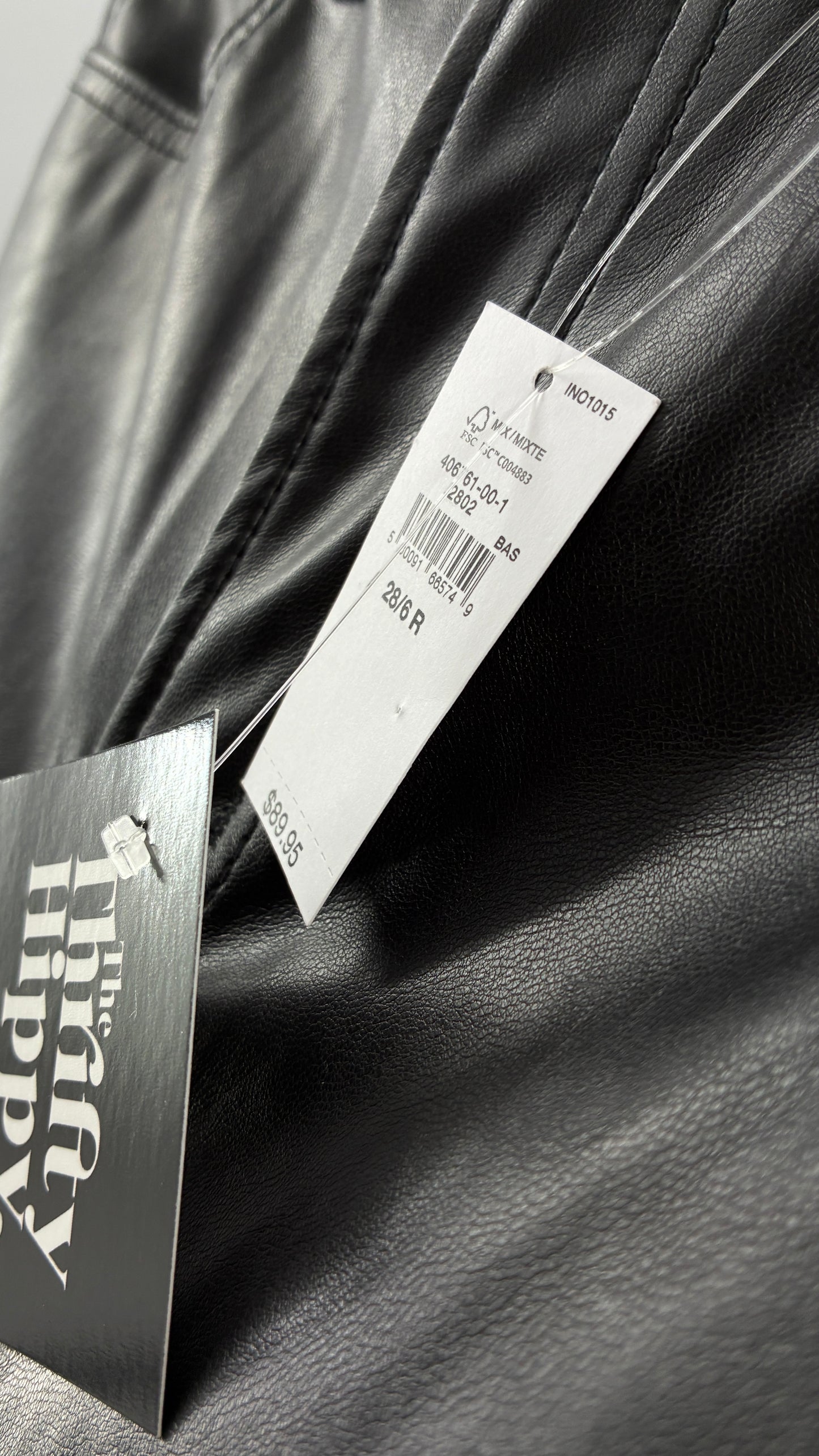 GAP Black Vegan Leather Flared Pants with Tags Attached (28/6R)