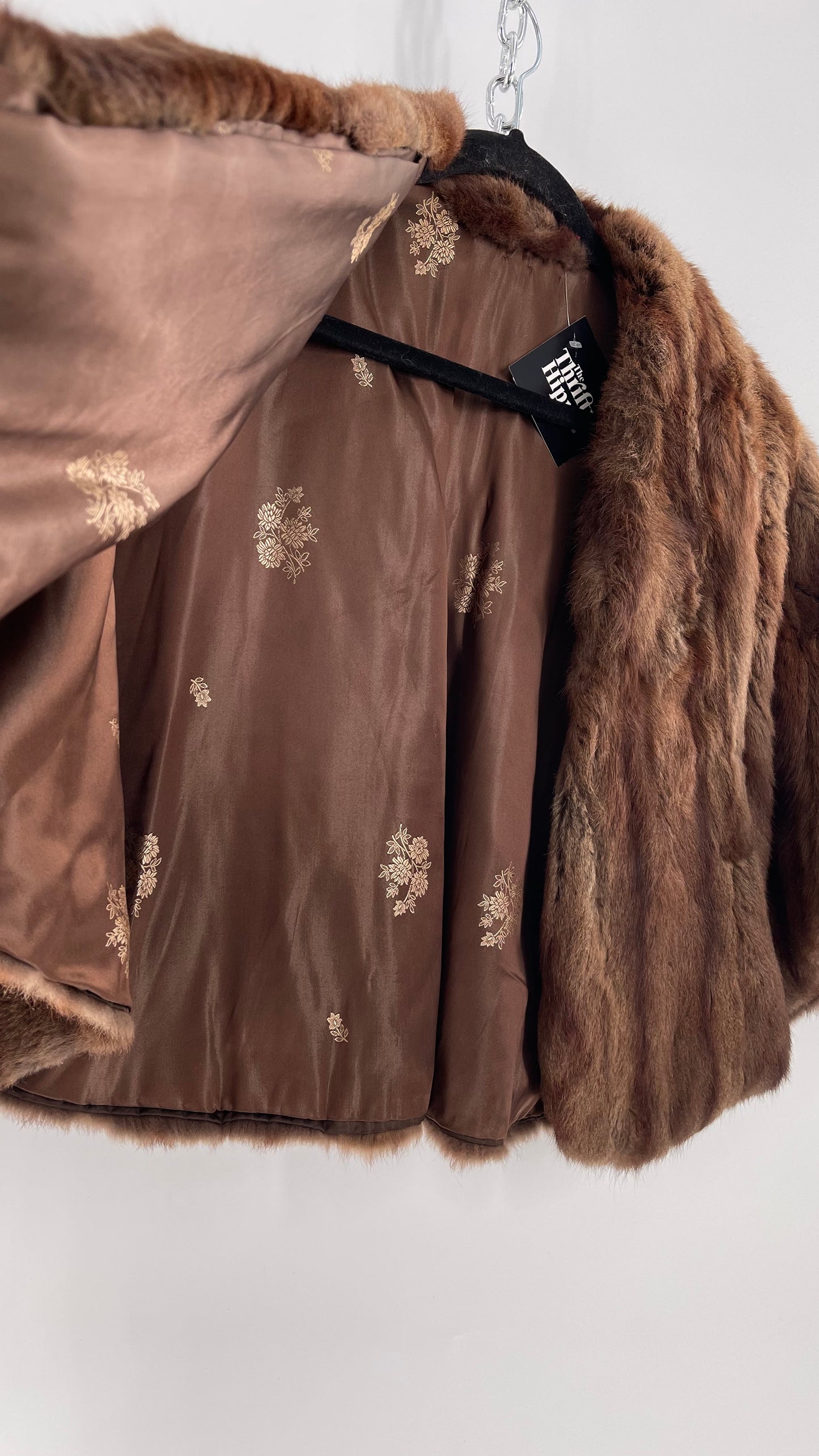 Vintage Brown Multi-toned Cape (One Size)