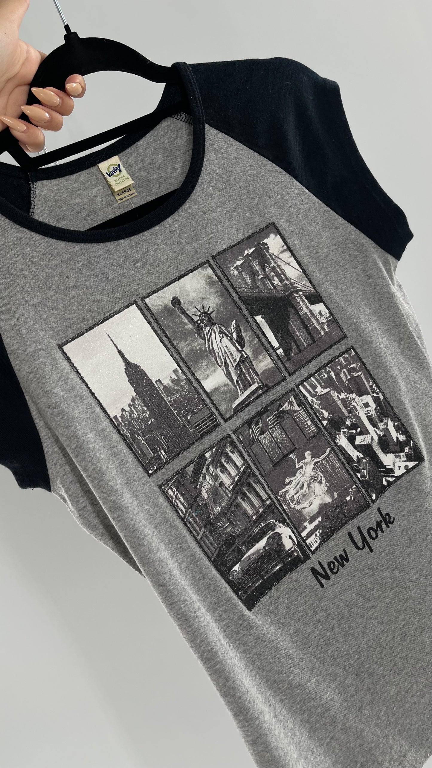 Deadstock 1990s Vintage Kavio! New York Glitter Baby T (XL)