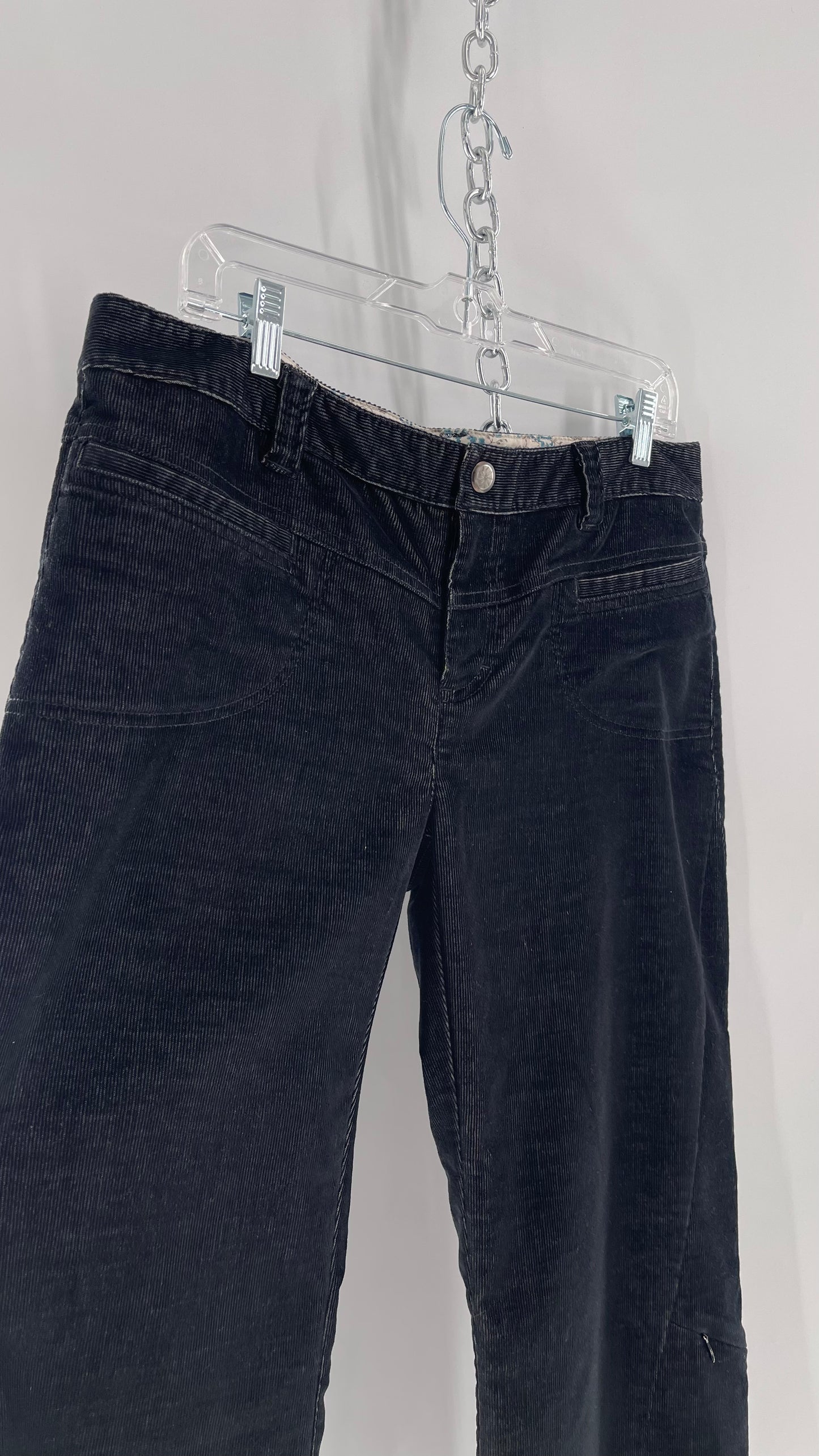 Athleta Black Flare Corduroy Pants (Size 14/L)