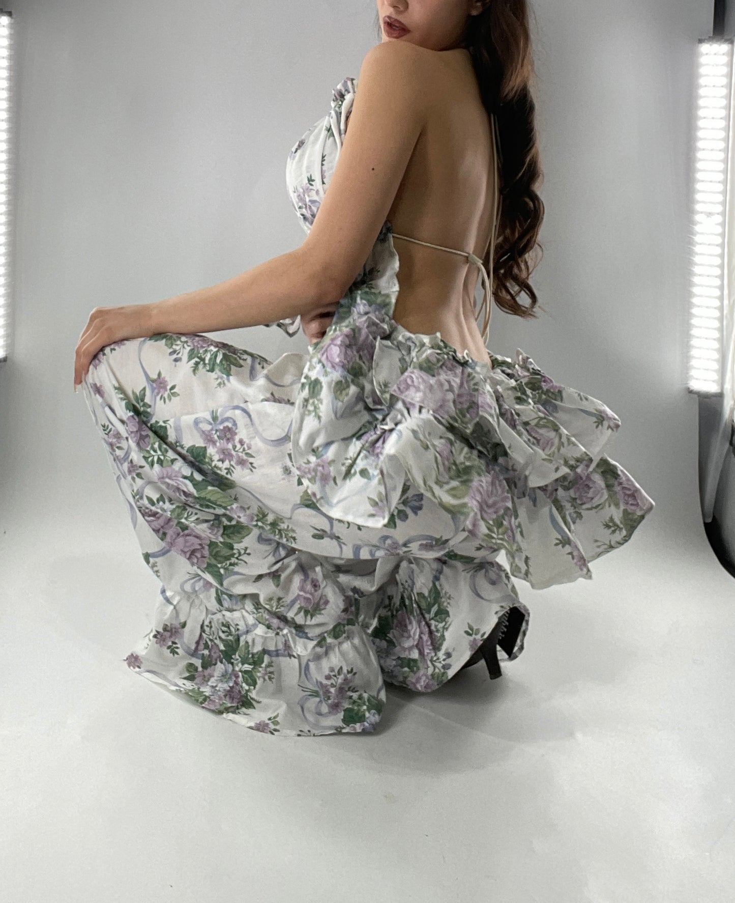 Vintage Handmade 2 Piece Set with Apron Style Ruffled Bum🧺 (One Size XS-XL)