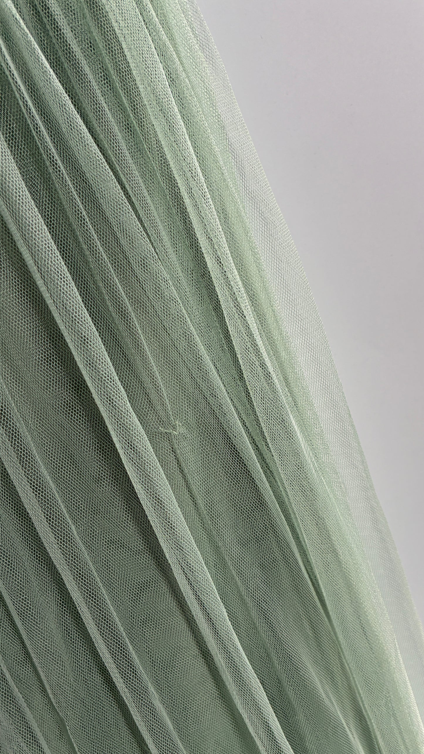 Jenny Yoo Seafoam Green Tulle Full Length Dress with Lace Corset Bodice (8)