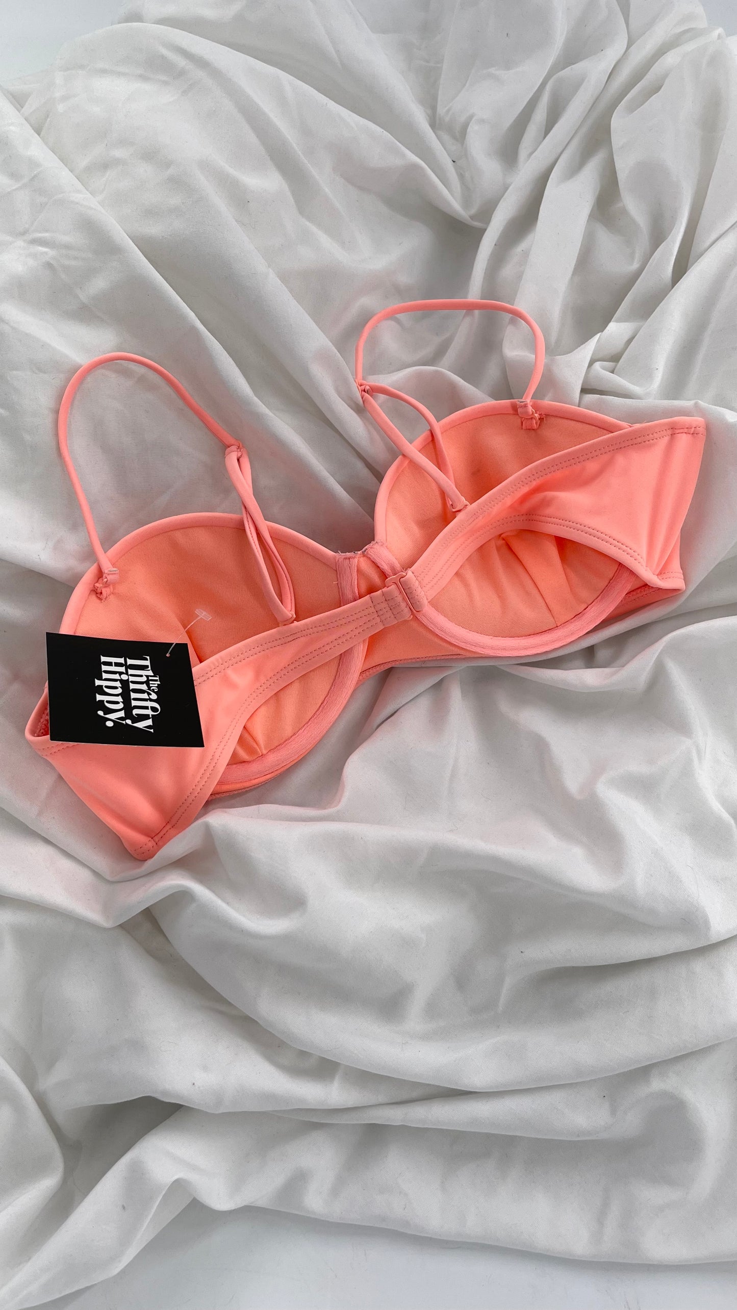 PACSUN LA Hearts Pink Underwire Swim Top (Large)