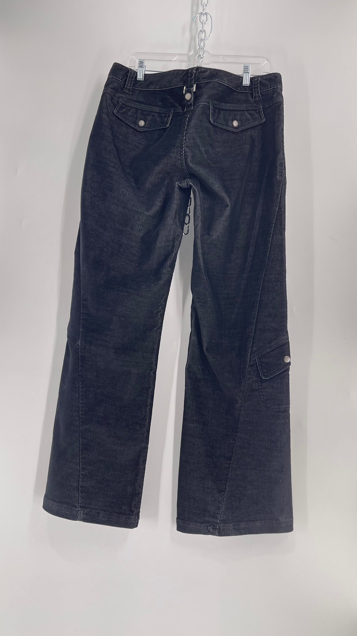 Athleta Black Flare Corduroy Pants (Size 14/L)