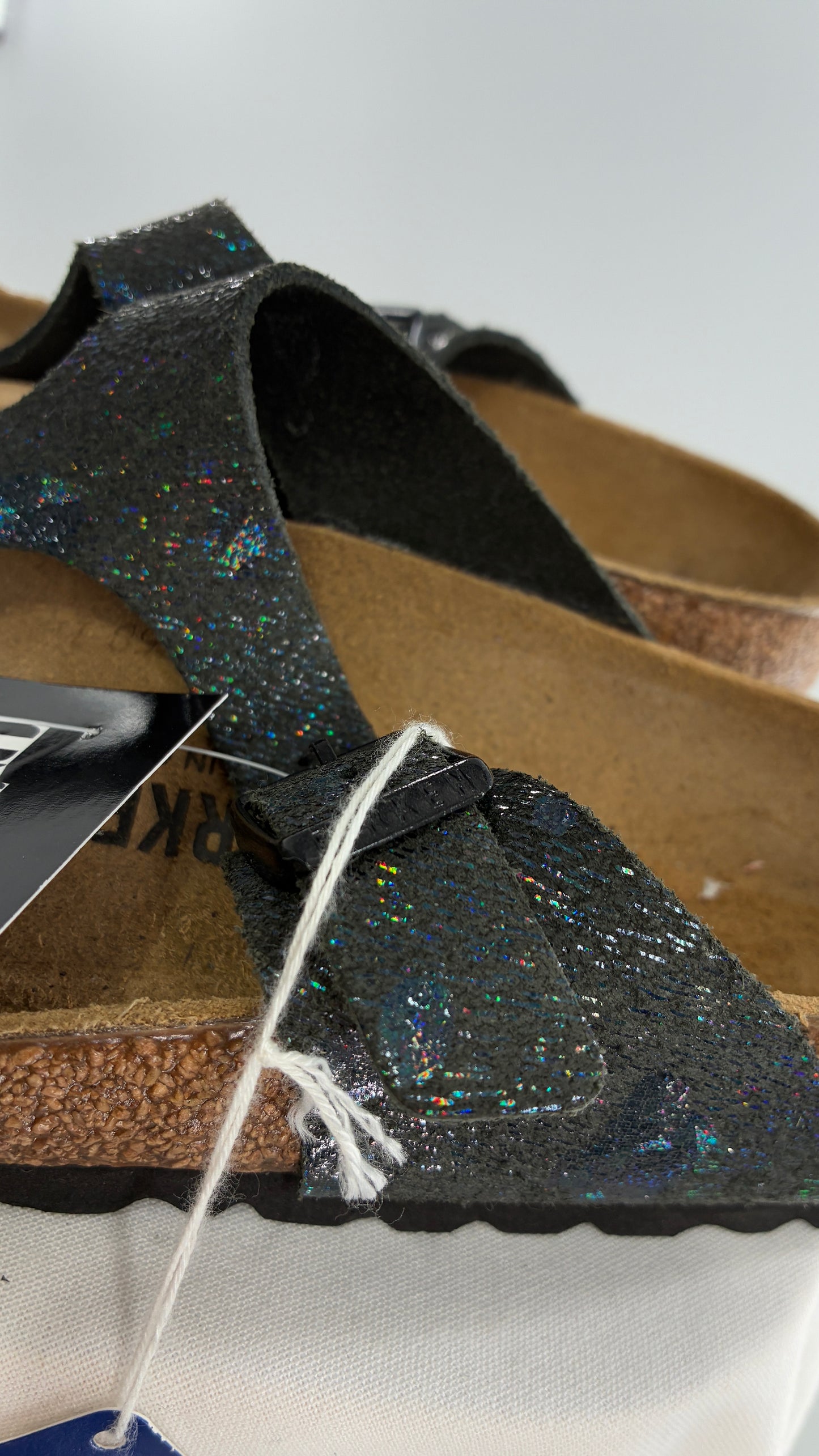 BIRKENSTOCK Sandal Iridescent Navy Thong Sandal with Tags Attached (40)