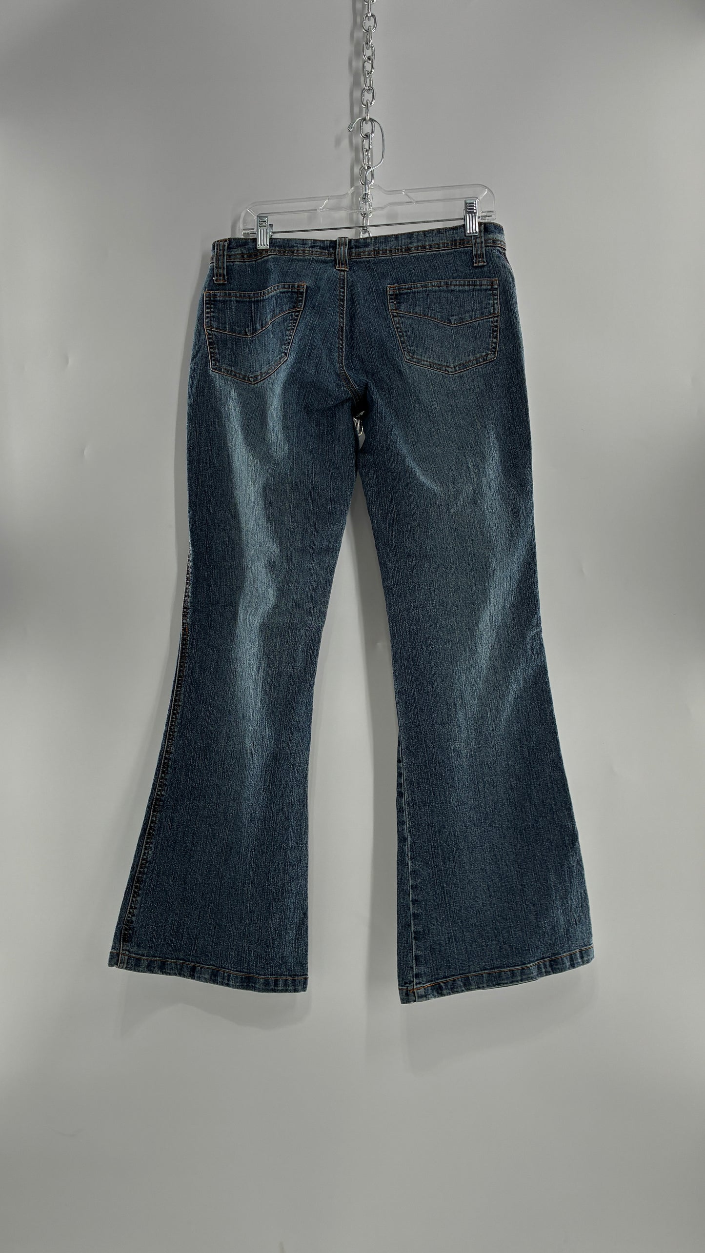 Vintage YOUNIQUE JEANS Low Rise Pocket Side Kicklfares (9)