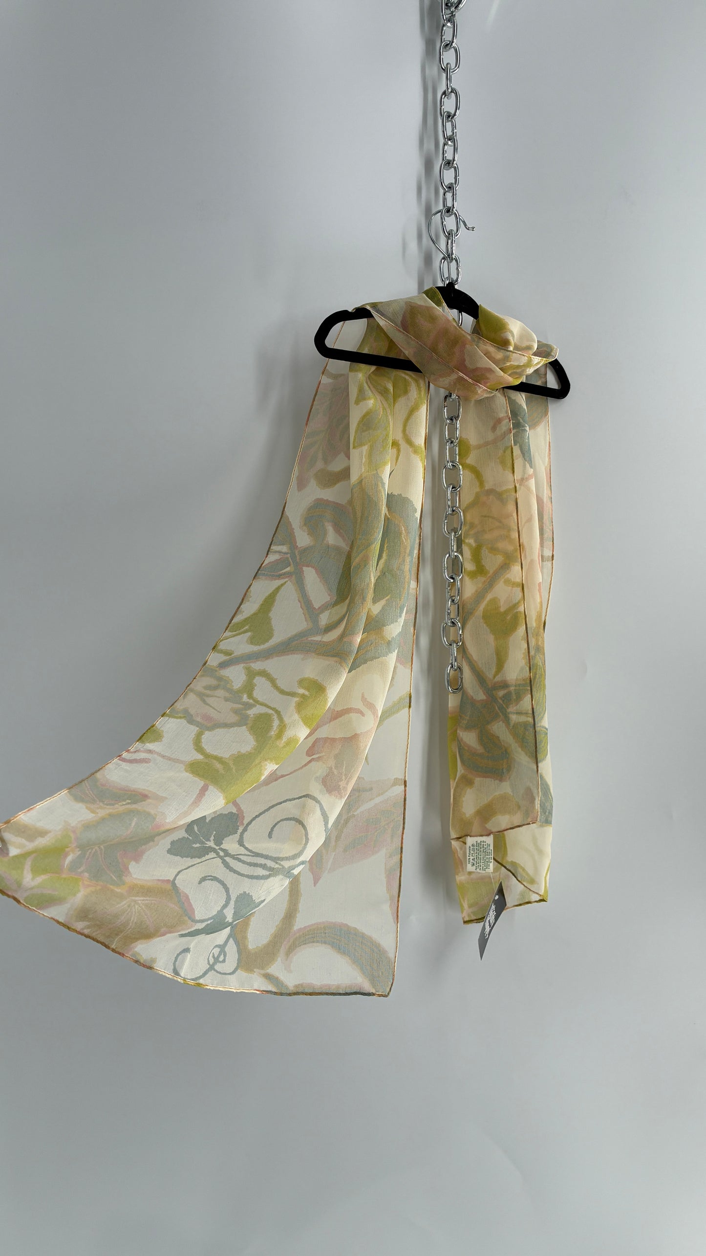 Vintage Laura Ashley Silky Neutral Scarf