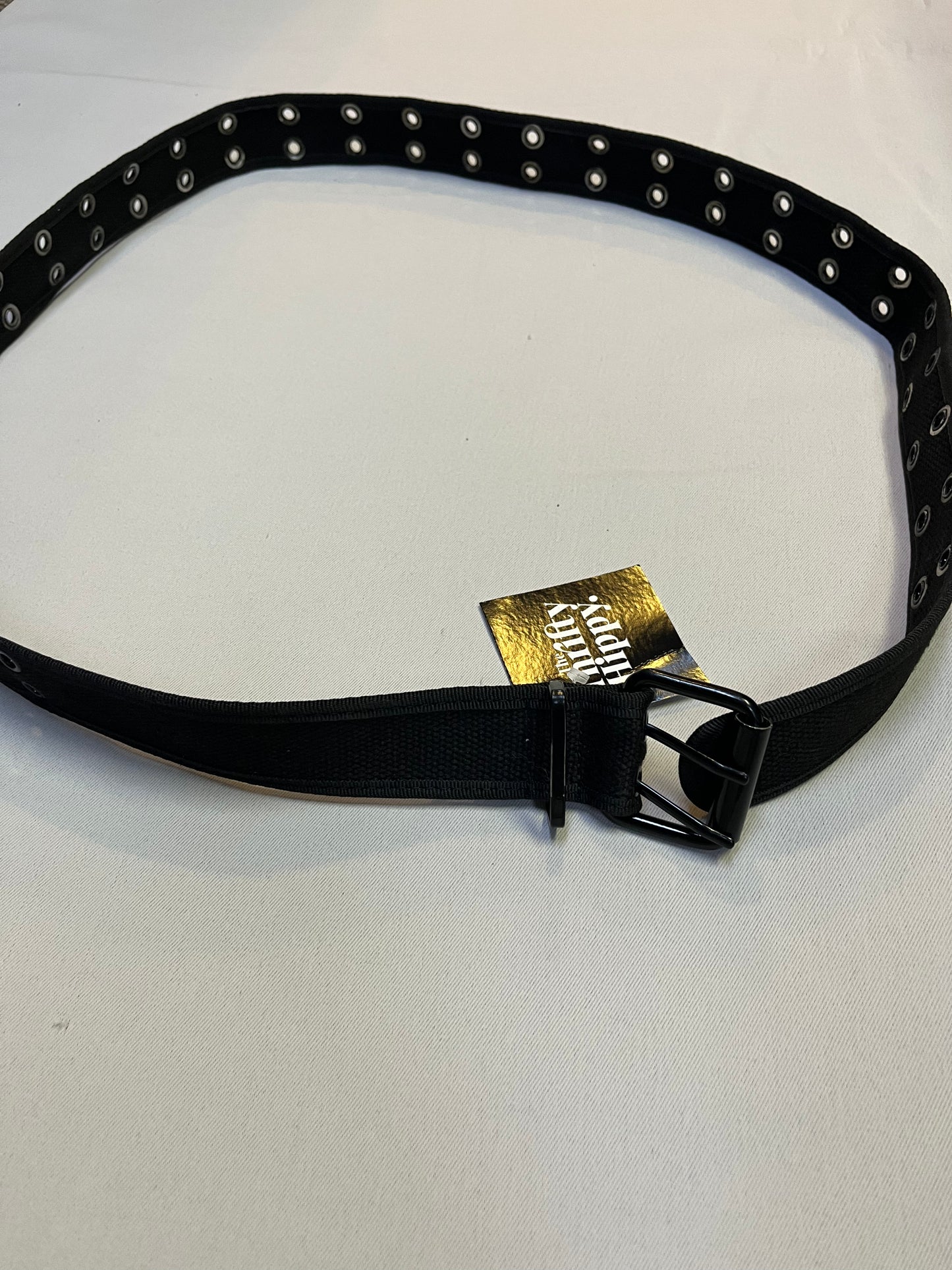 Vintage Black Tactical Grommet Belt (XXL)