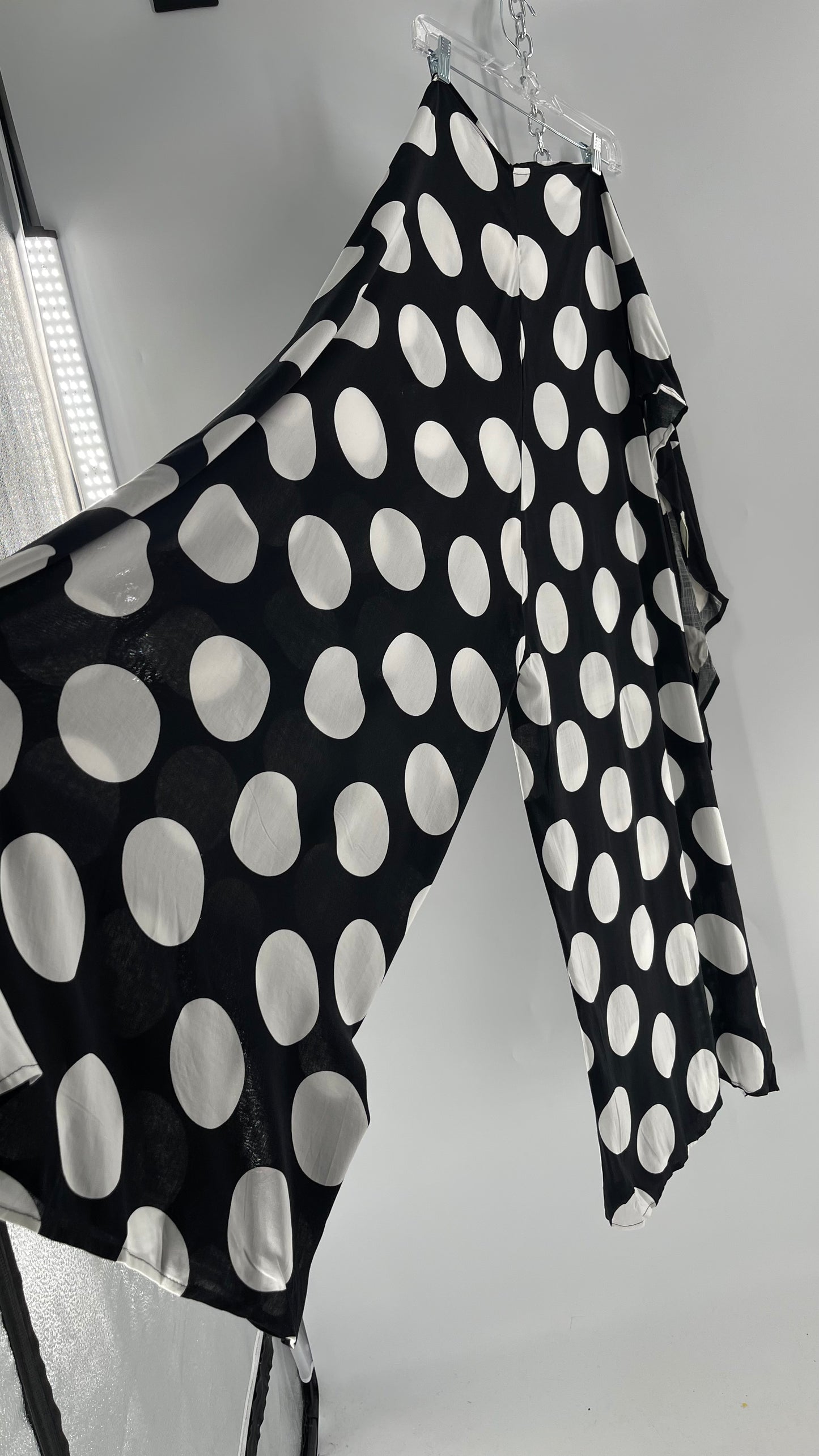Handmade 9 in 1 Black/White Polka Dot Jumpsuit (One Size) •AS SEEN ON TIKTOK•