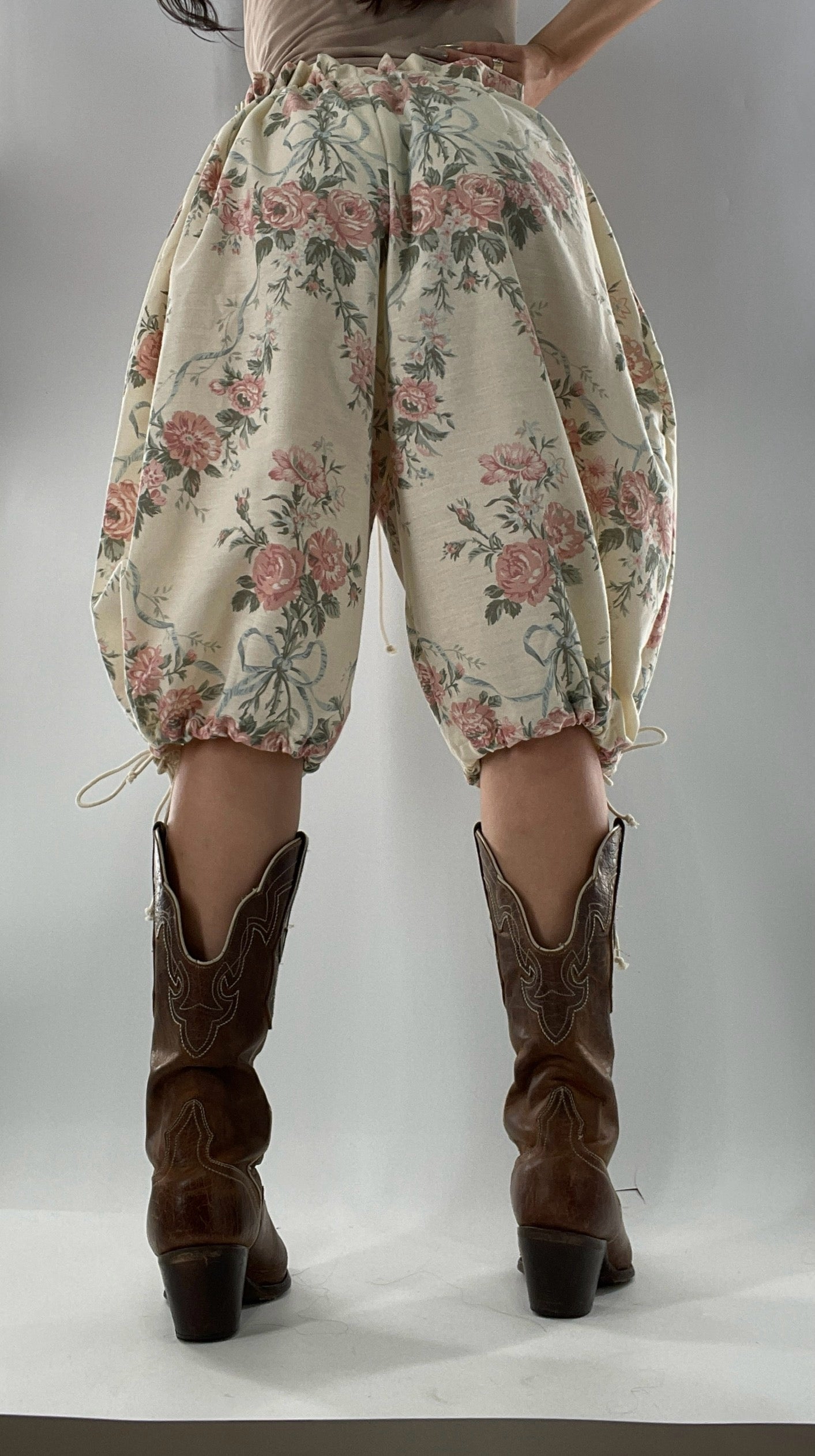 Custom Vintage Cottage Short/Capri Oversized or Cinched (One Size)