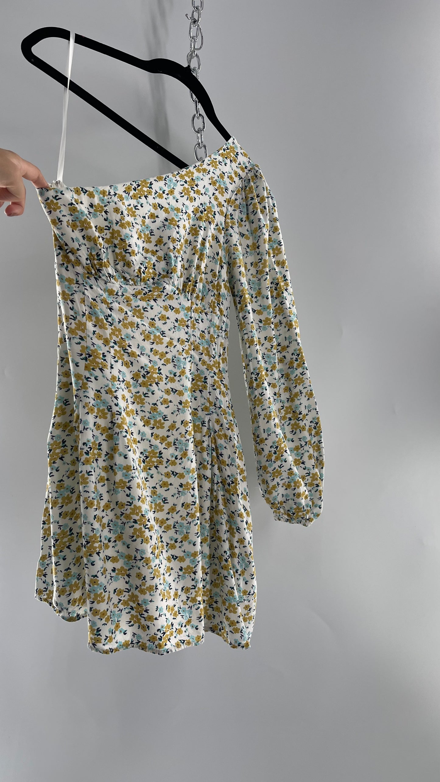 Free People One Sleeve Floral Dress (0)